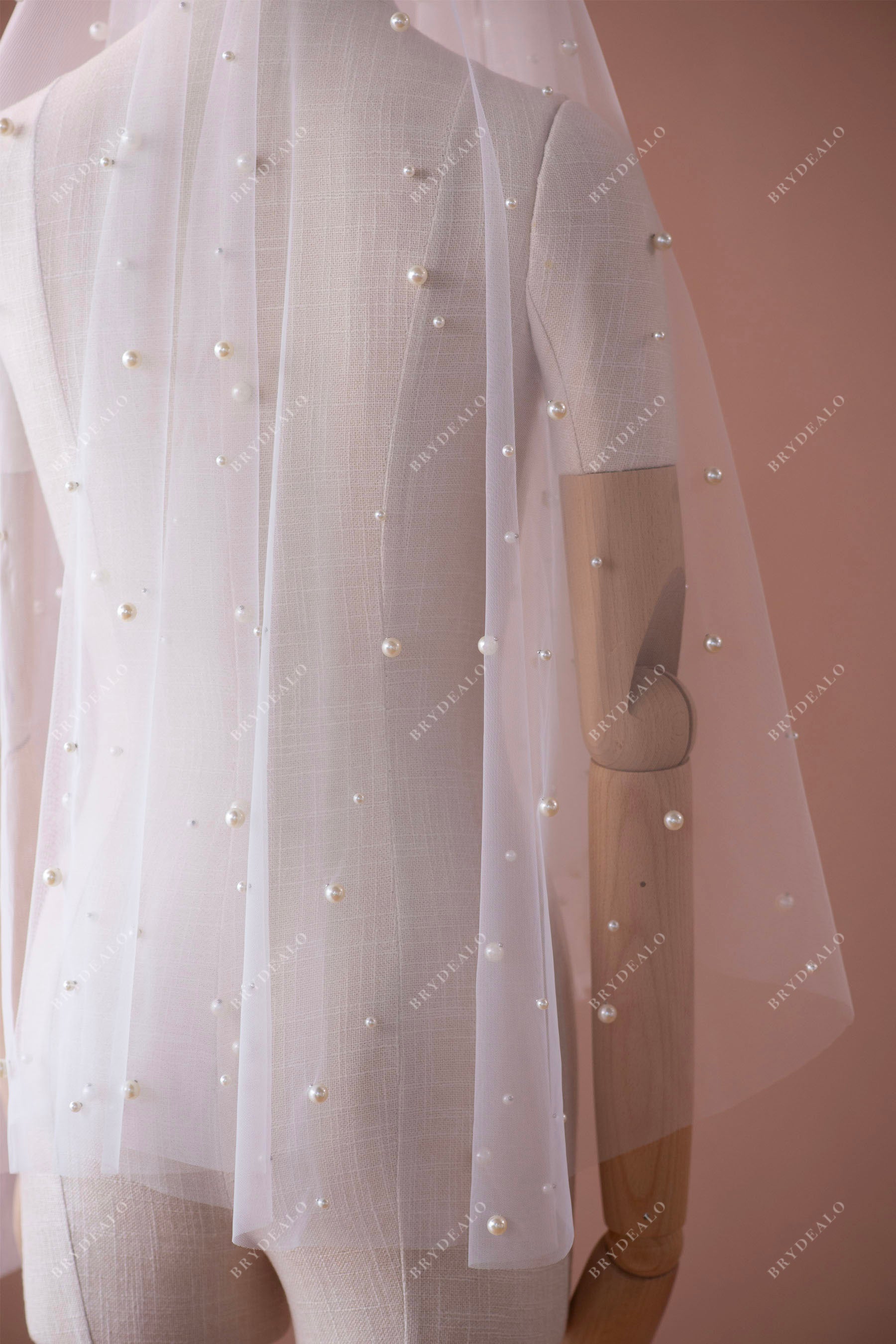 pearl wedding veil