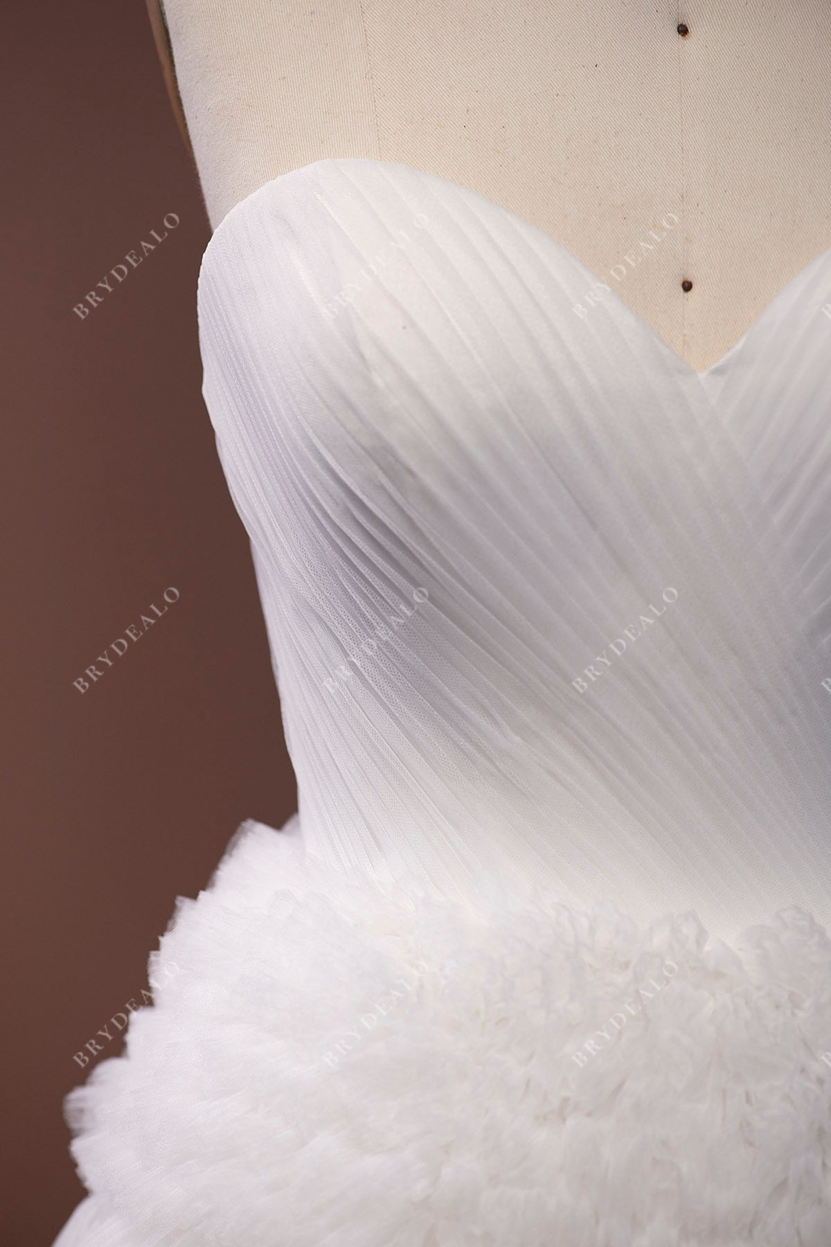 pleated sweetheart beck bridal gown