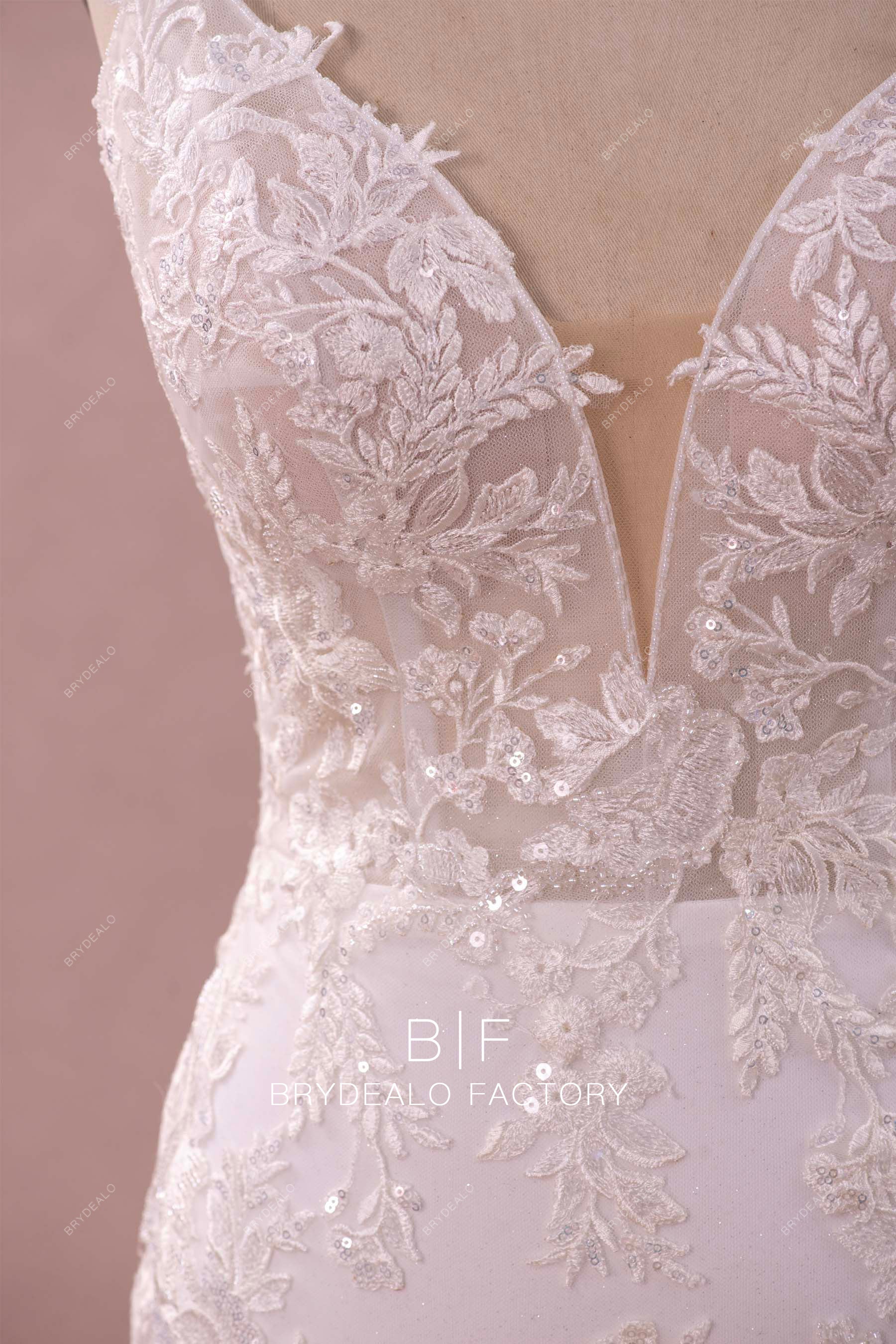 plunging illusion bodice
