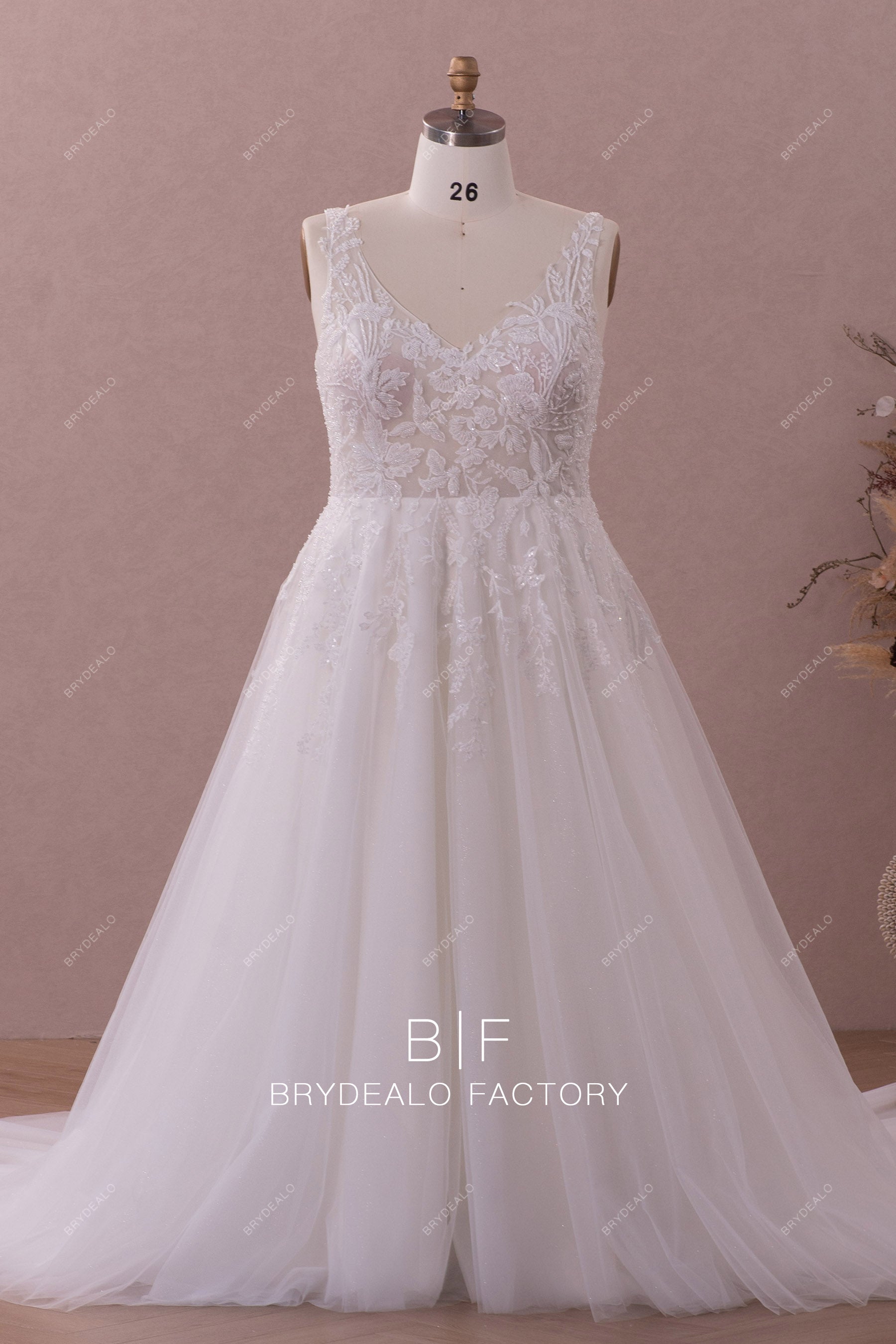 plus size beaded lace wedding dress
