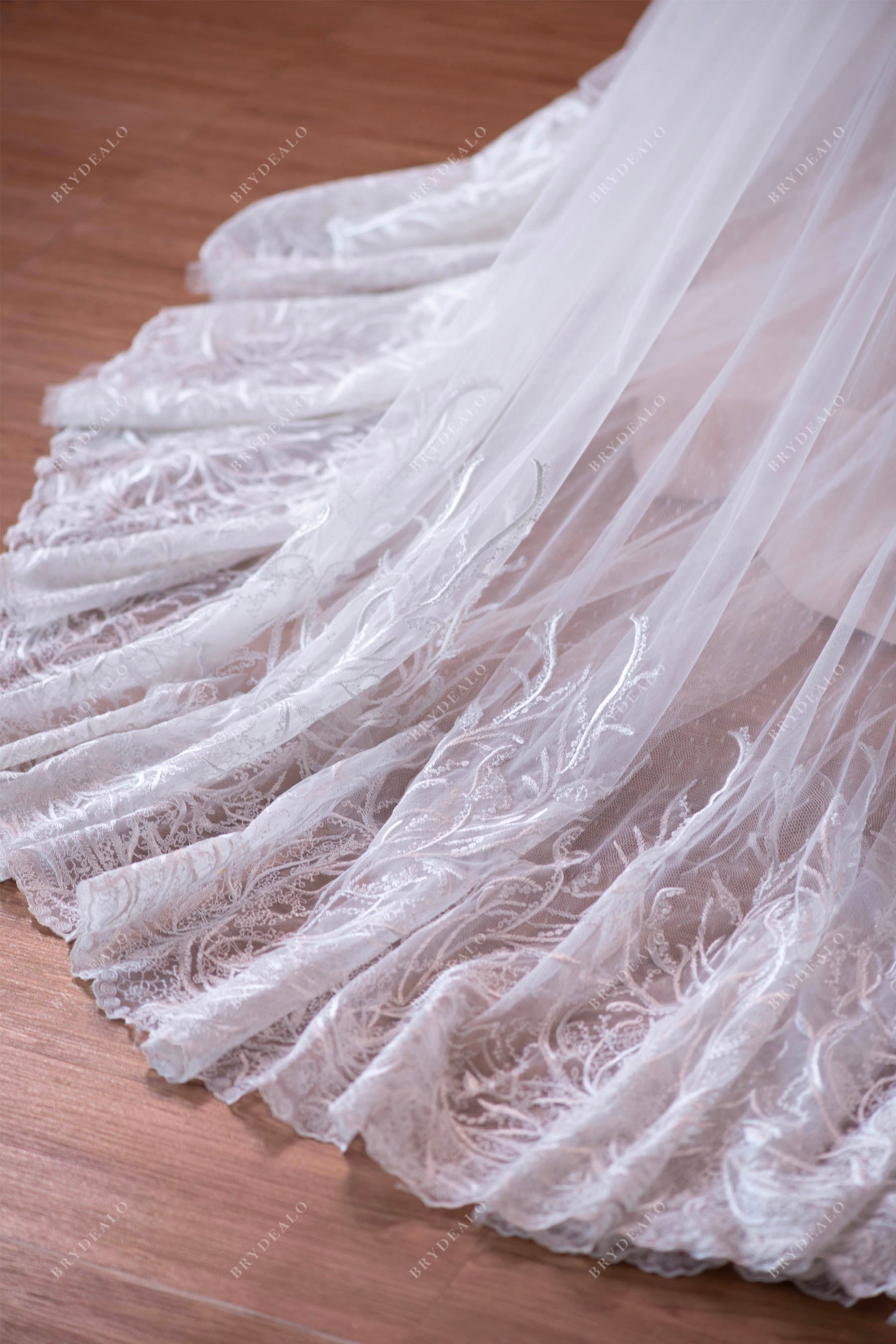 Plus Size Sleeved Lace Wedding Dress