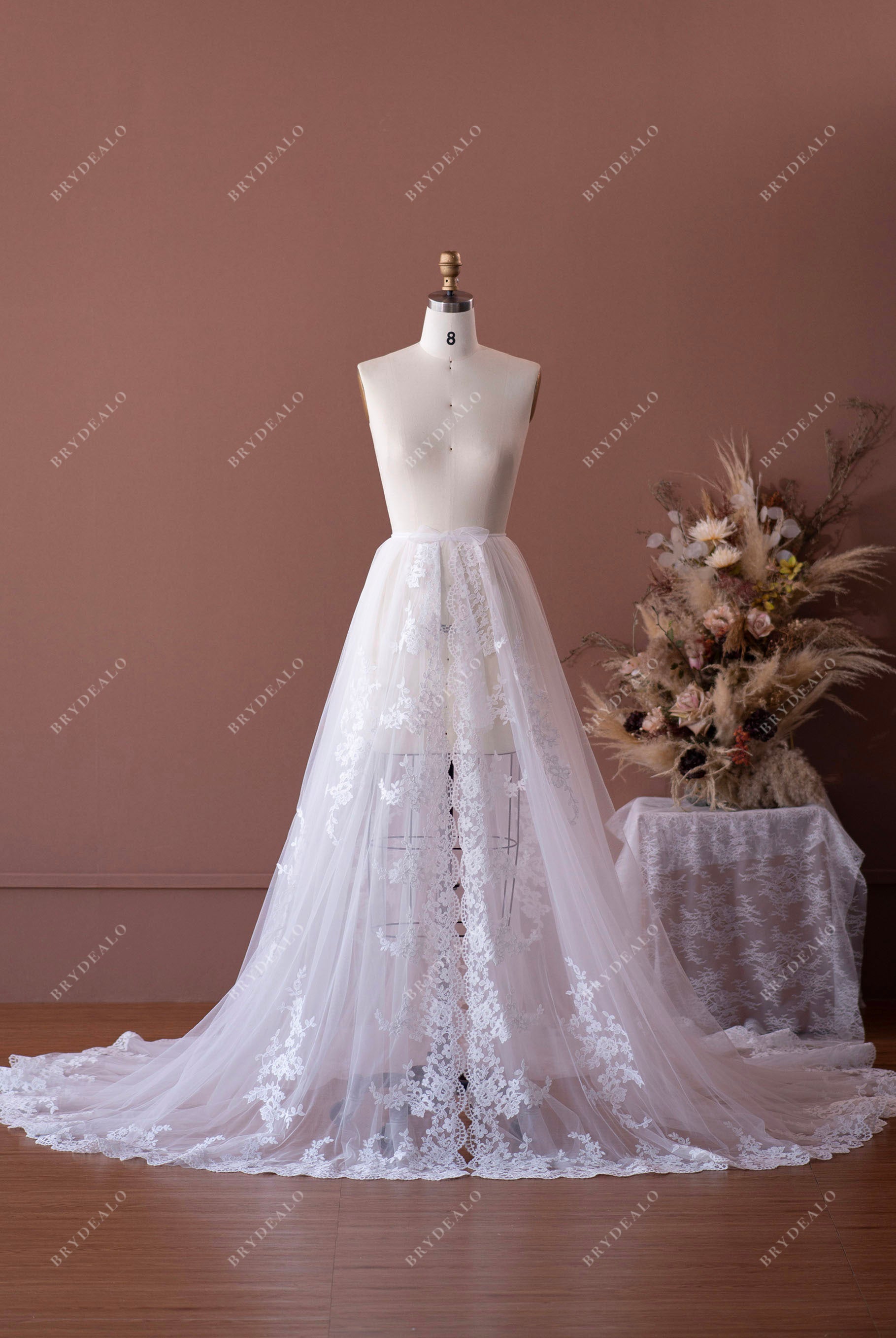 Tulle wedding outlet overskirt