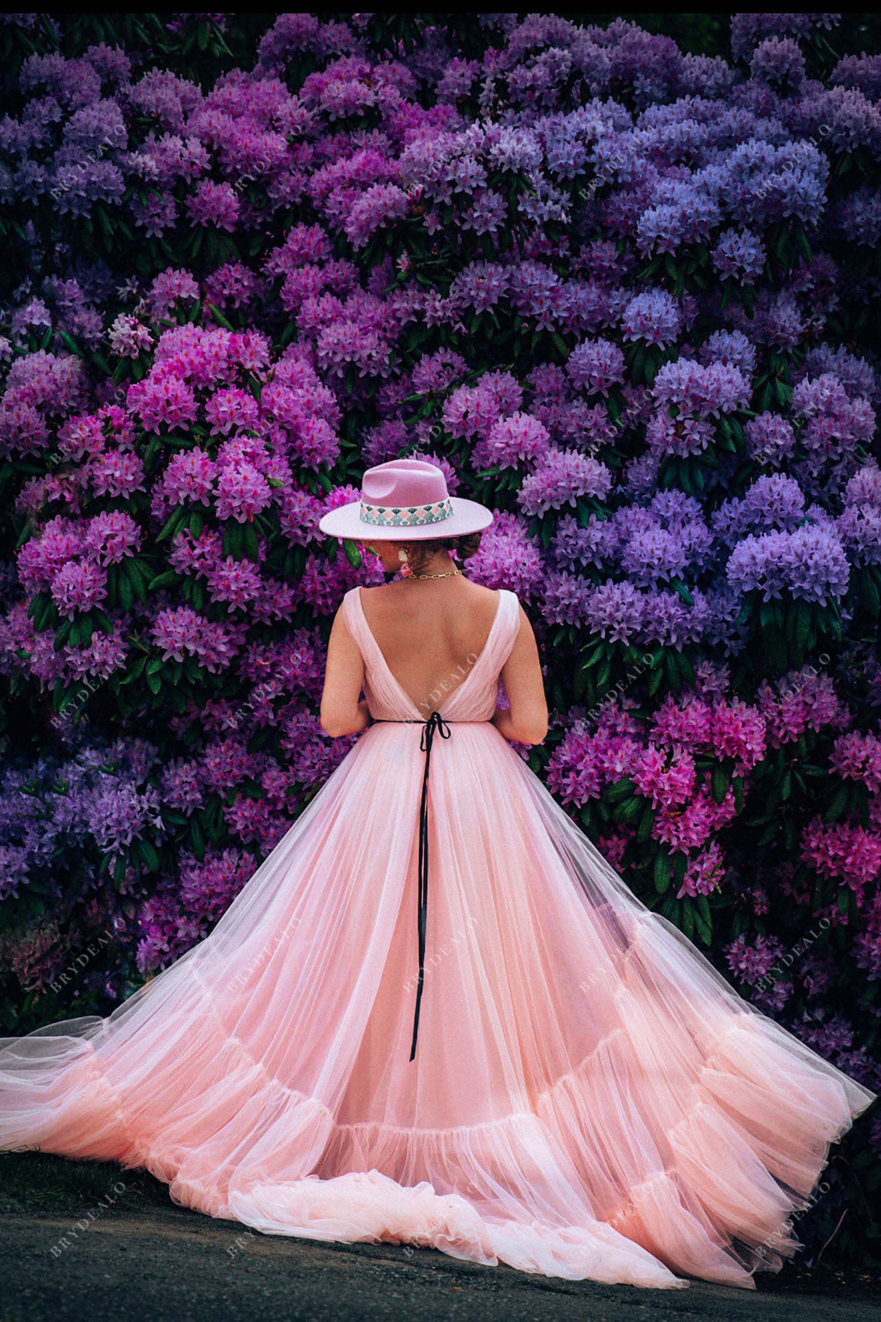 romantic tiered formal dress