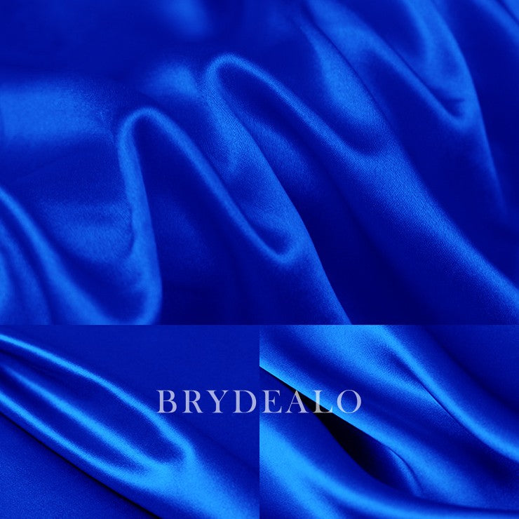 Royal Blue High Quality Silk Satin Fabric for Wholesale | 19mm