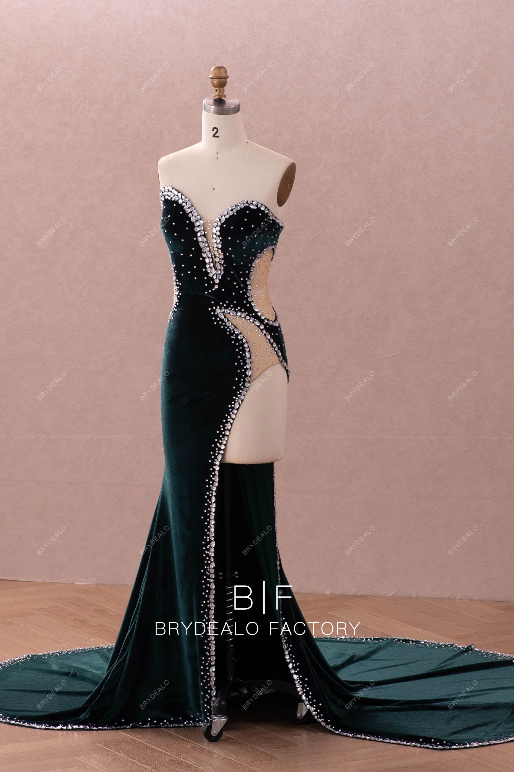 sexy strapless sparkly mermaid prom gown