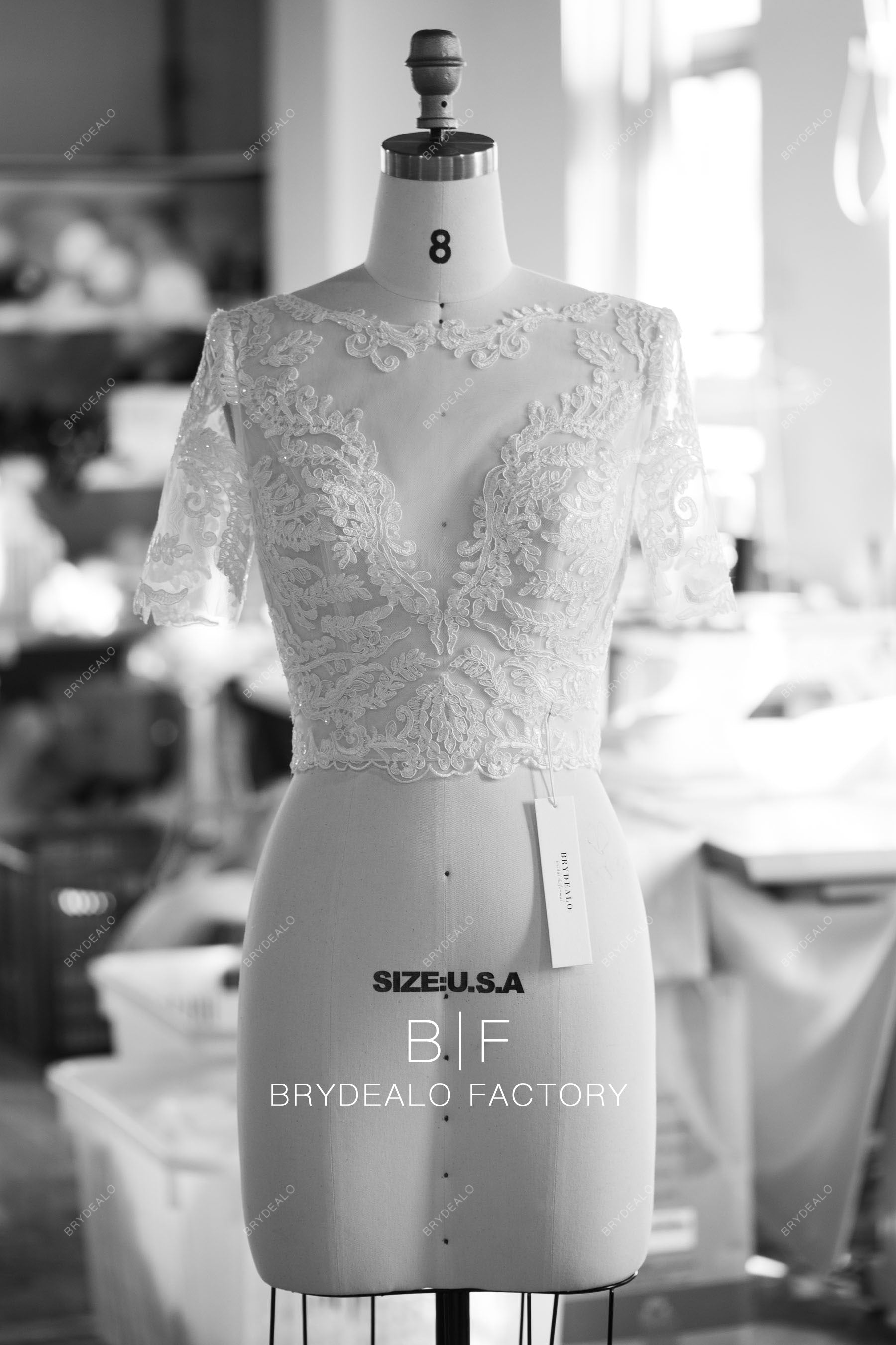 sheer lace bridal jacket