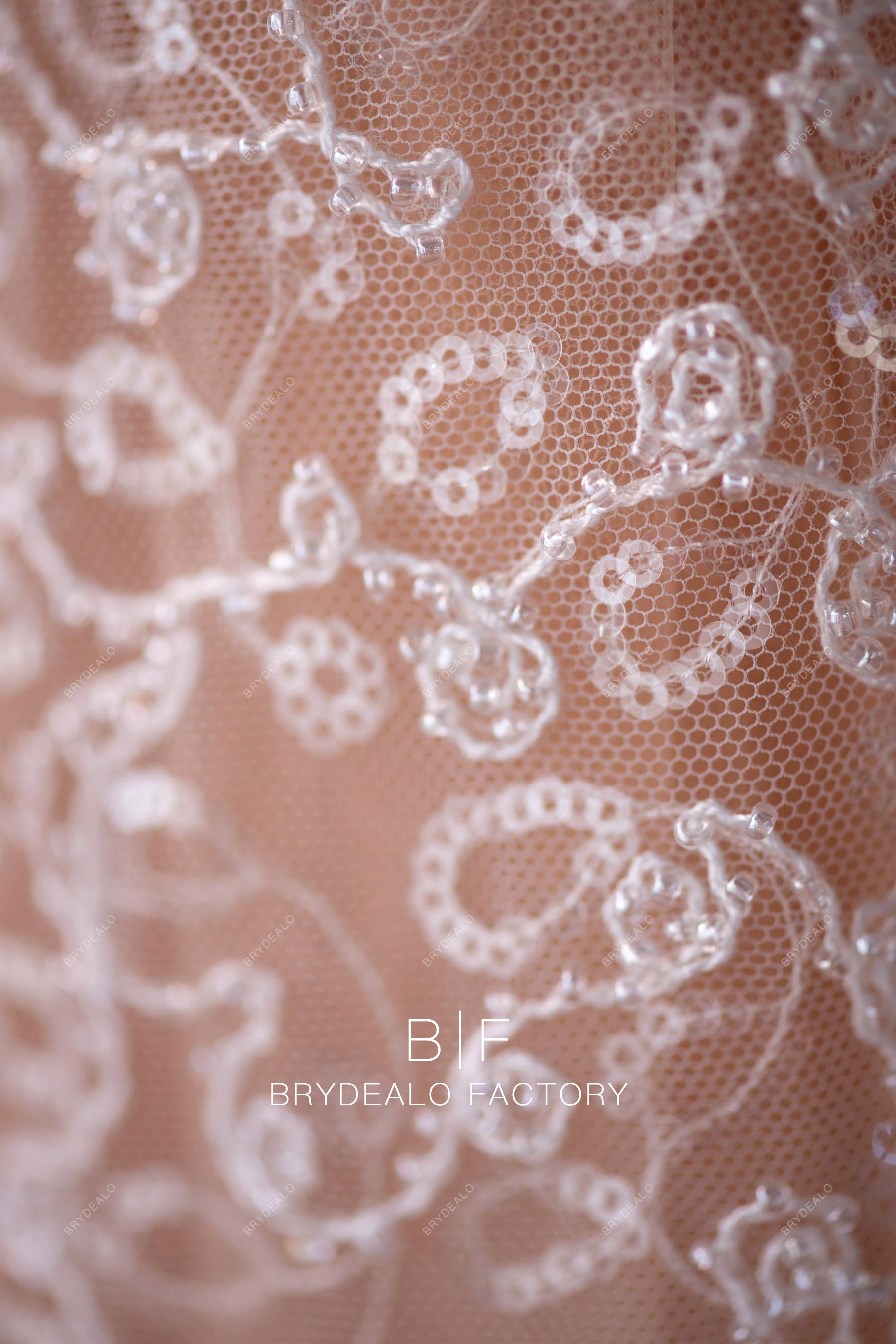 shimmery beaded lace