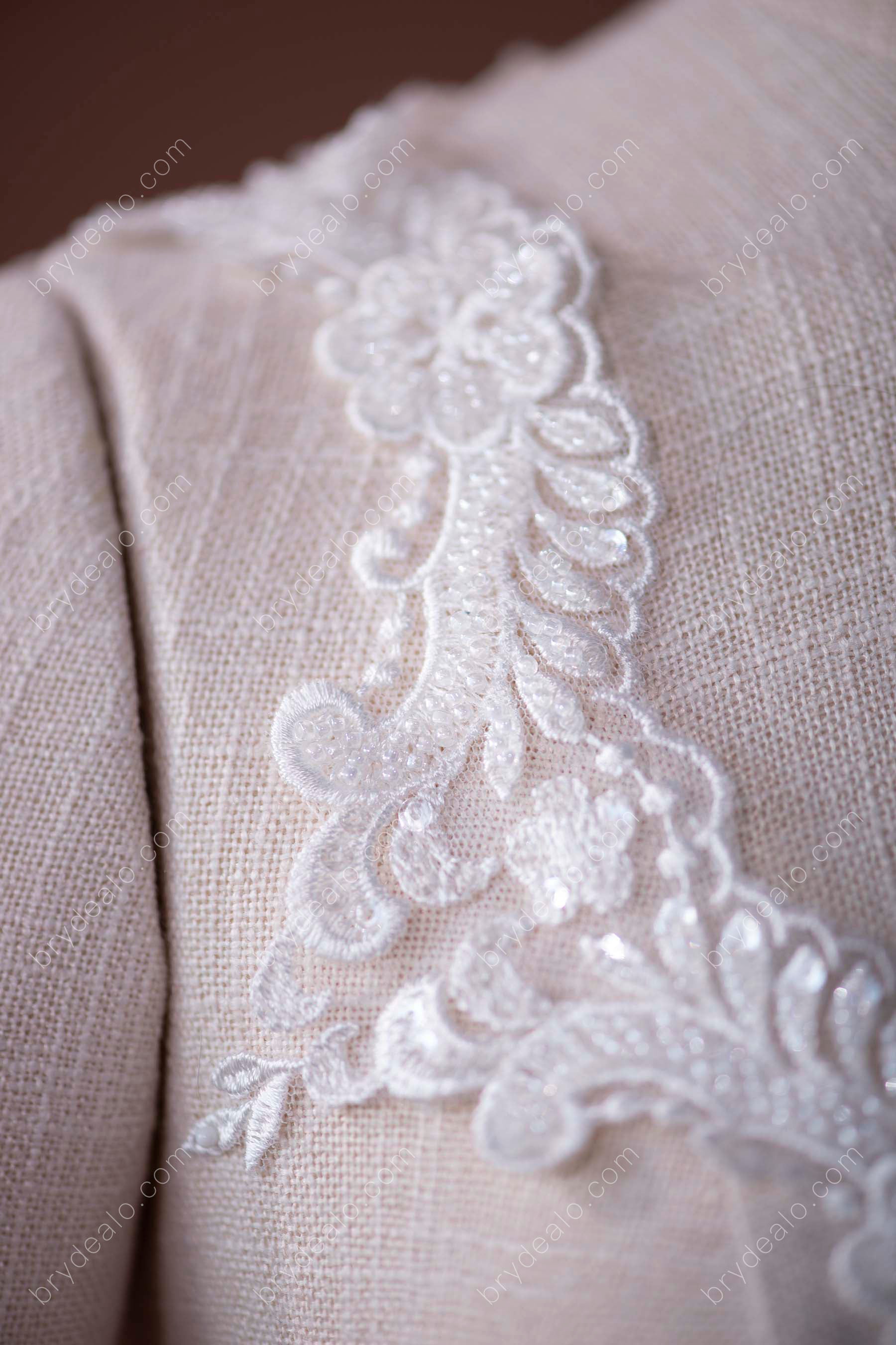 Wholesale Shimmery Beaded Lace Trim