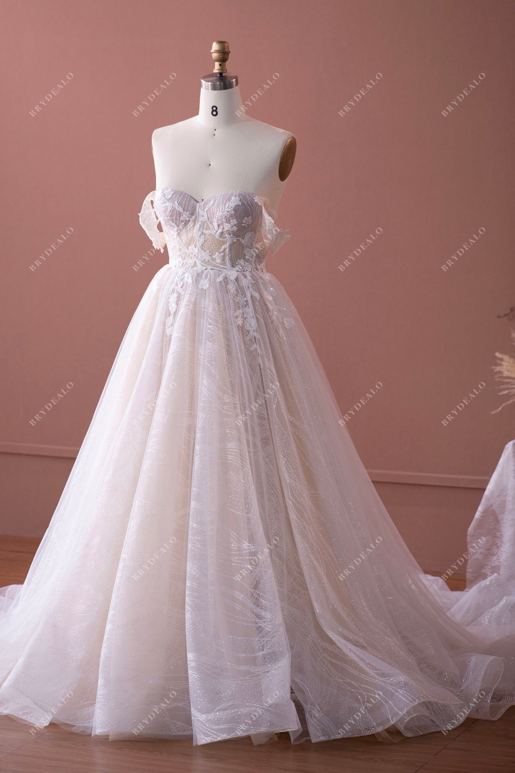 Romantic Lace Off-shoulder Bridal Dress