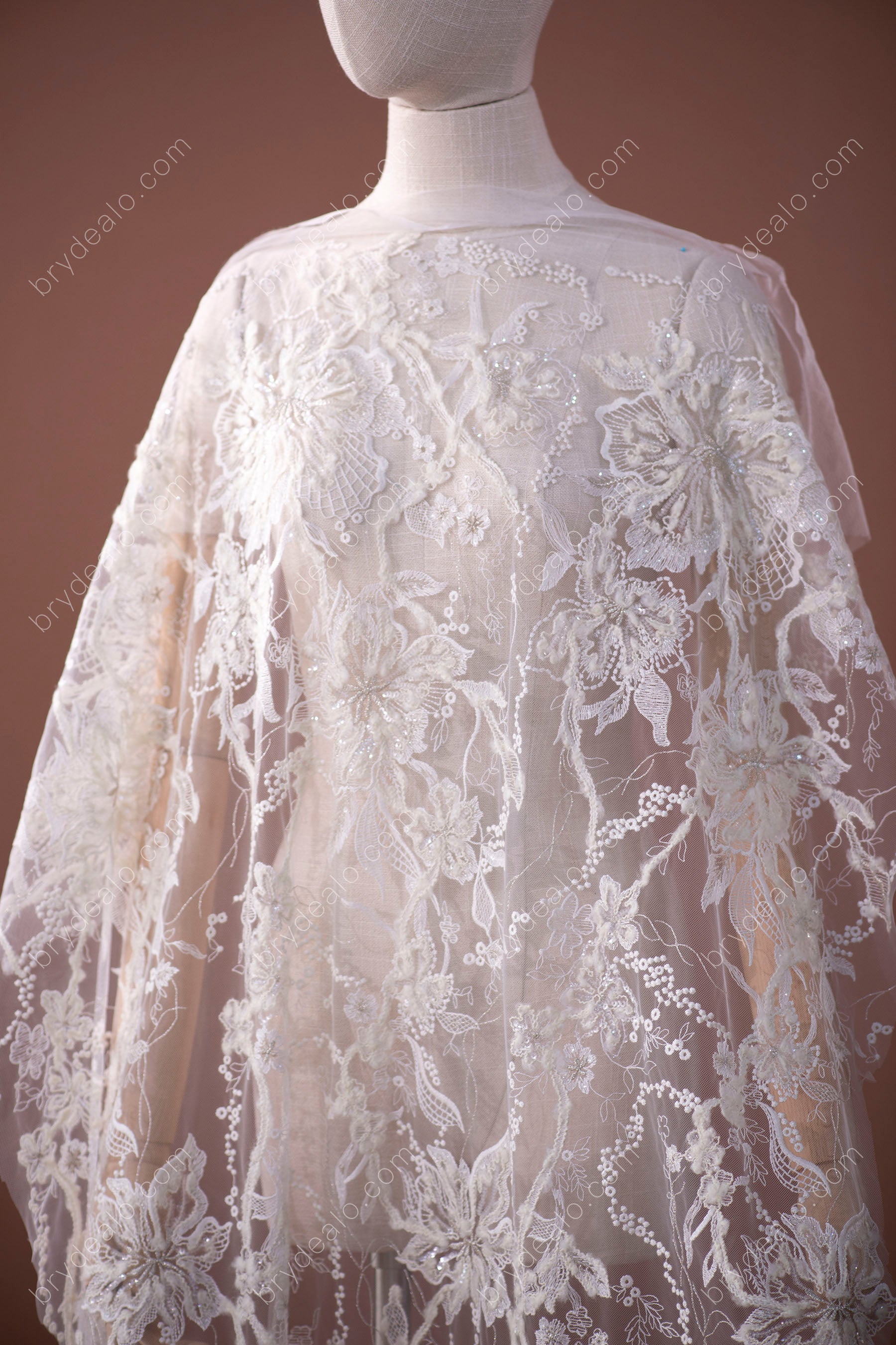 Best Ornate Sequin Flower Embroidery Lace Fabric