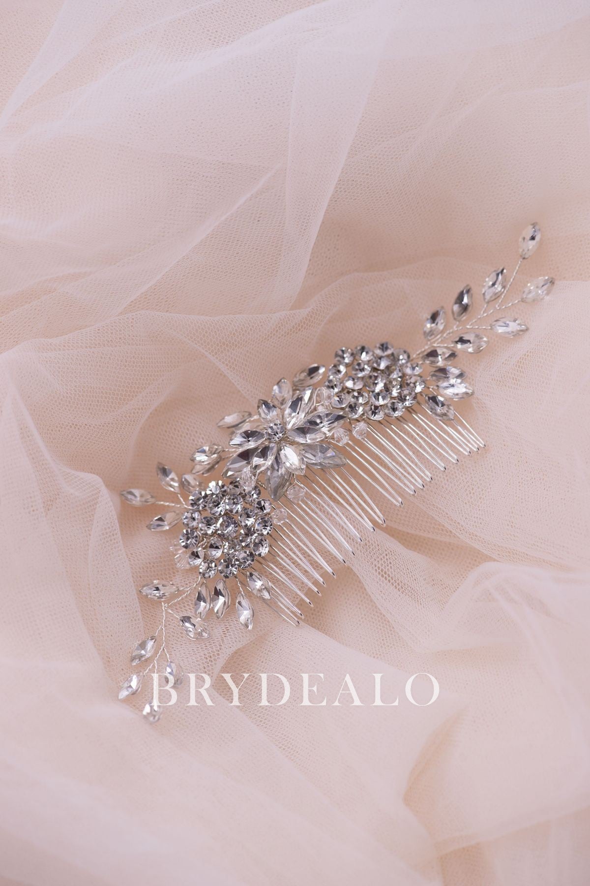 Shiny Crystals Bridal Comb Set for Wholesale