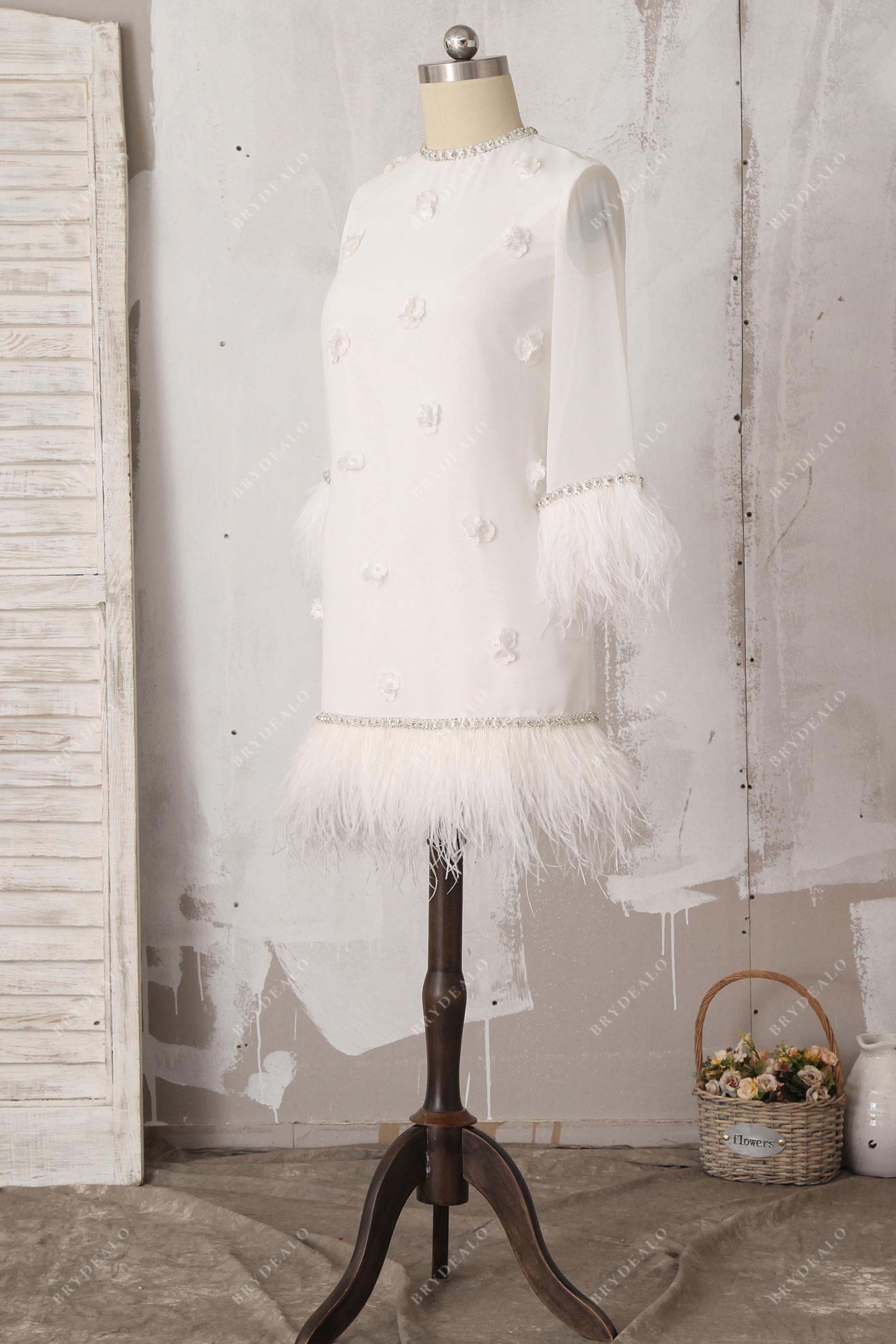short jewel neck half sleeves dress