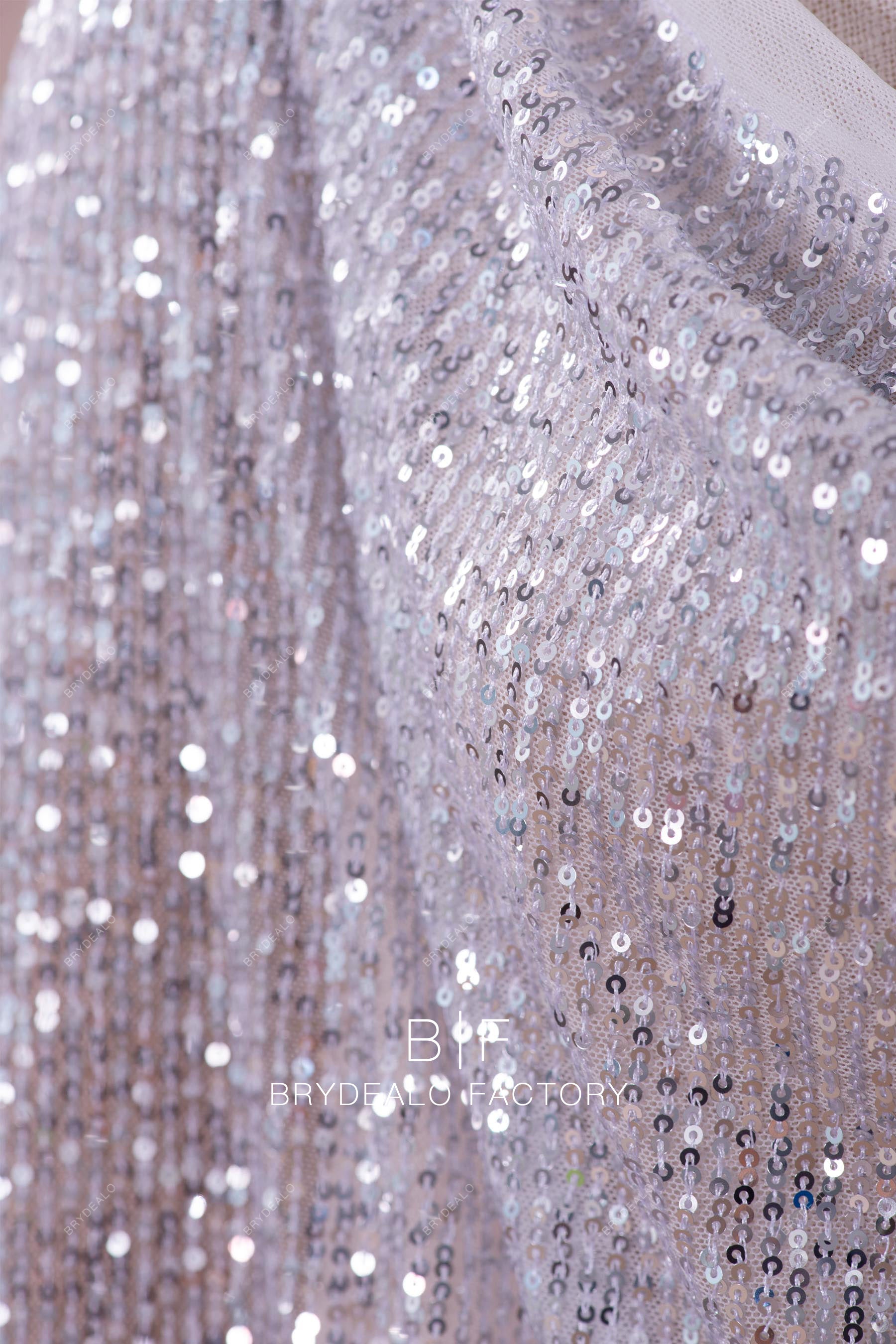 silver tiny sequin fabric