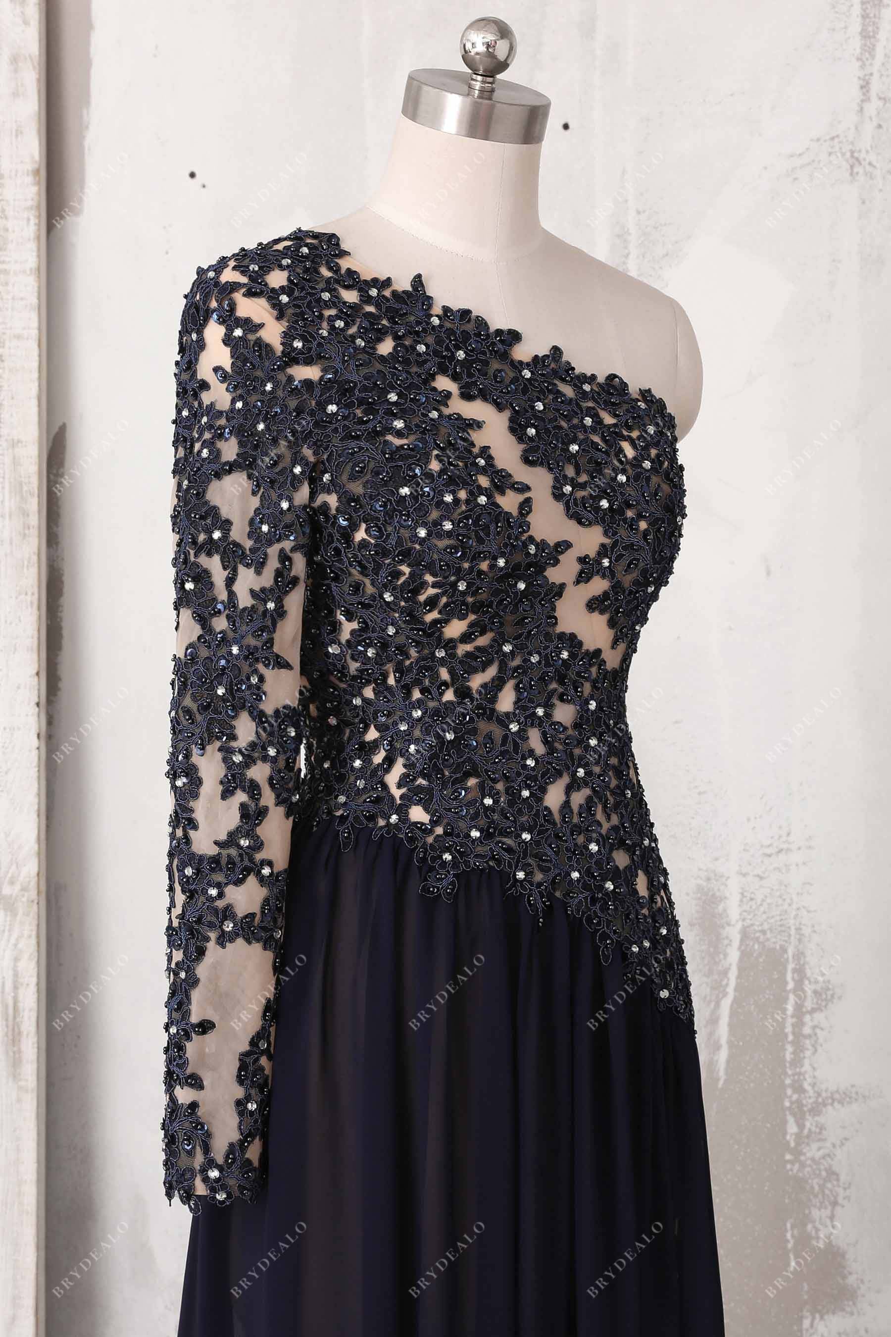 sleeved long sleeve prom dress