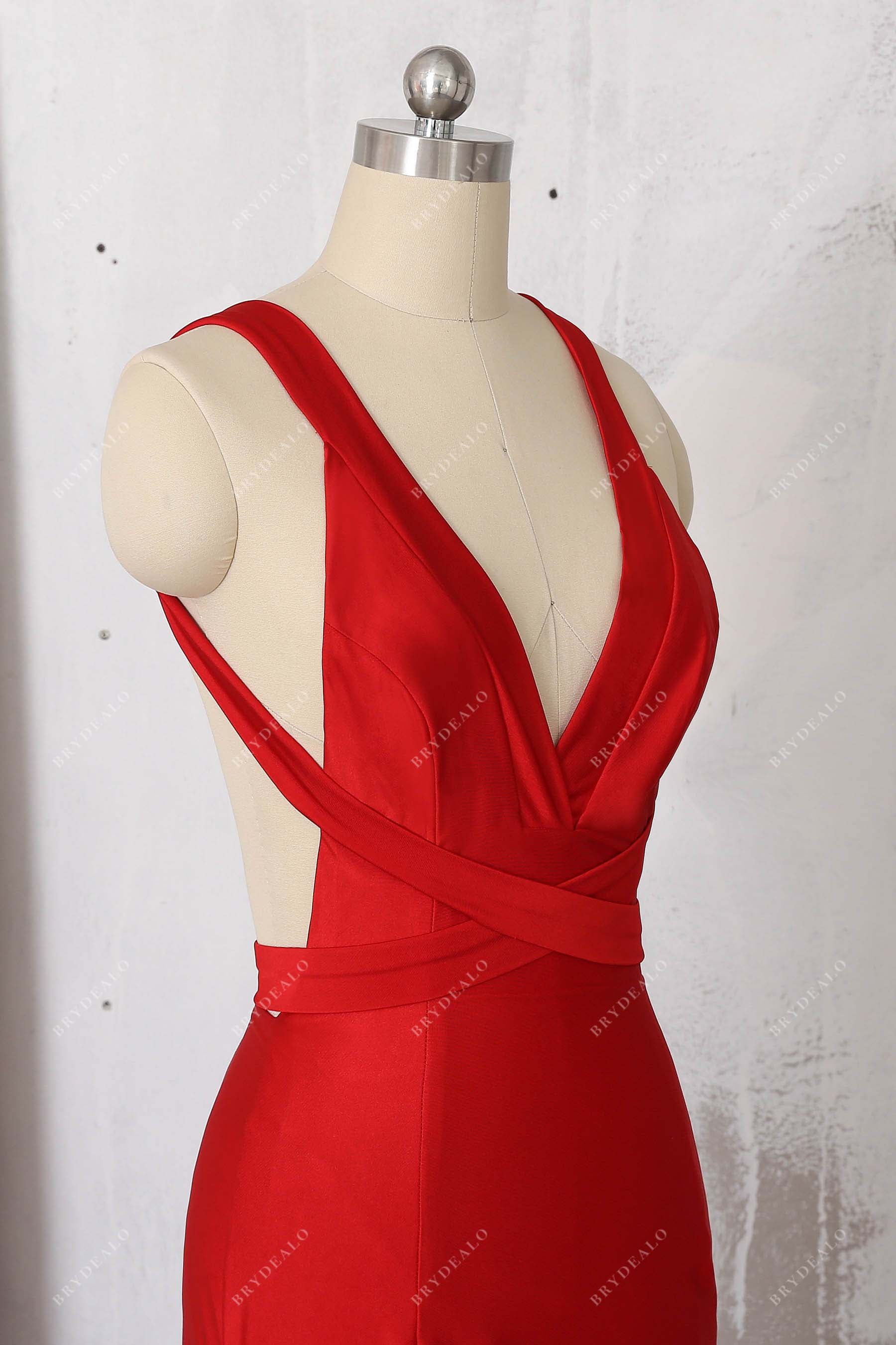 sleeveless V-neck jersey dress