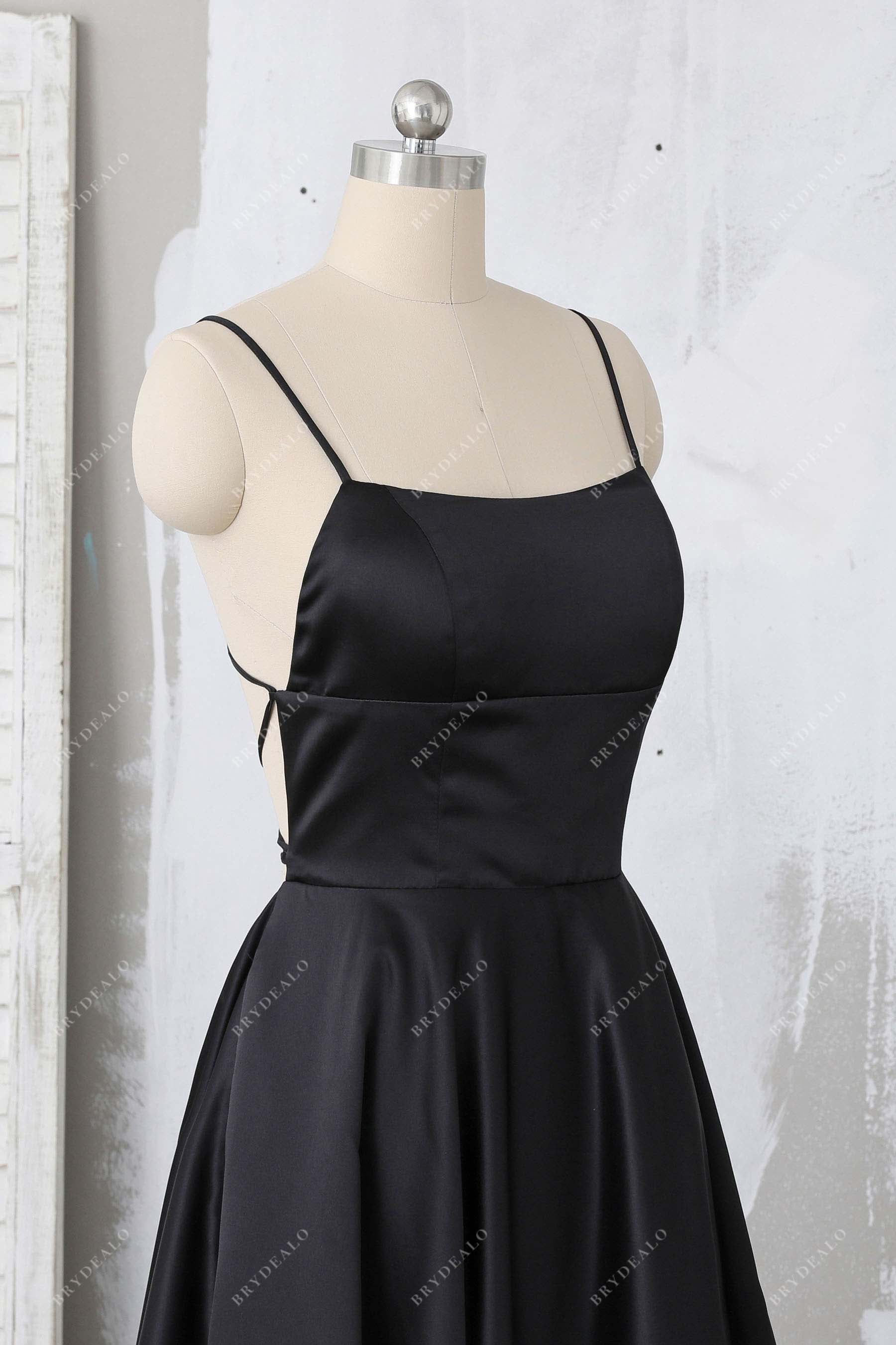 sleeveless satin gown