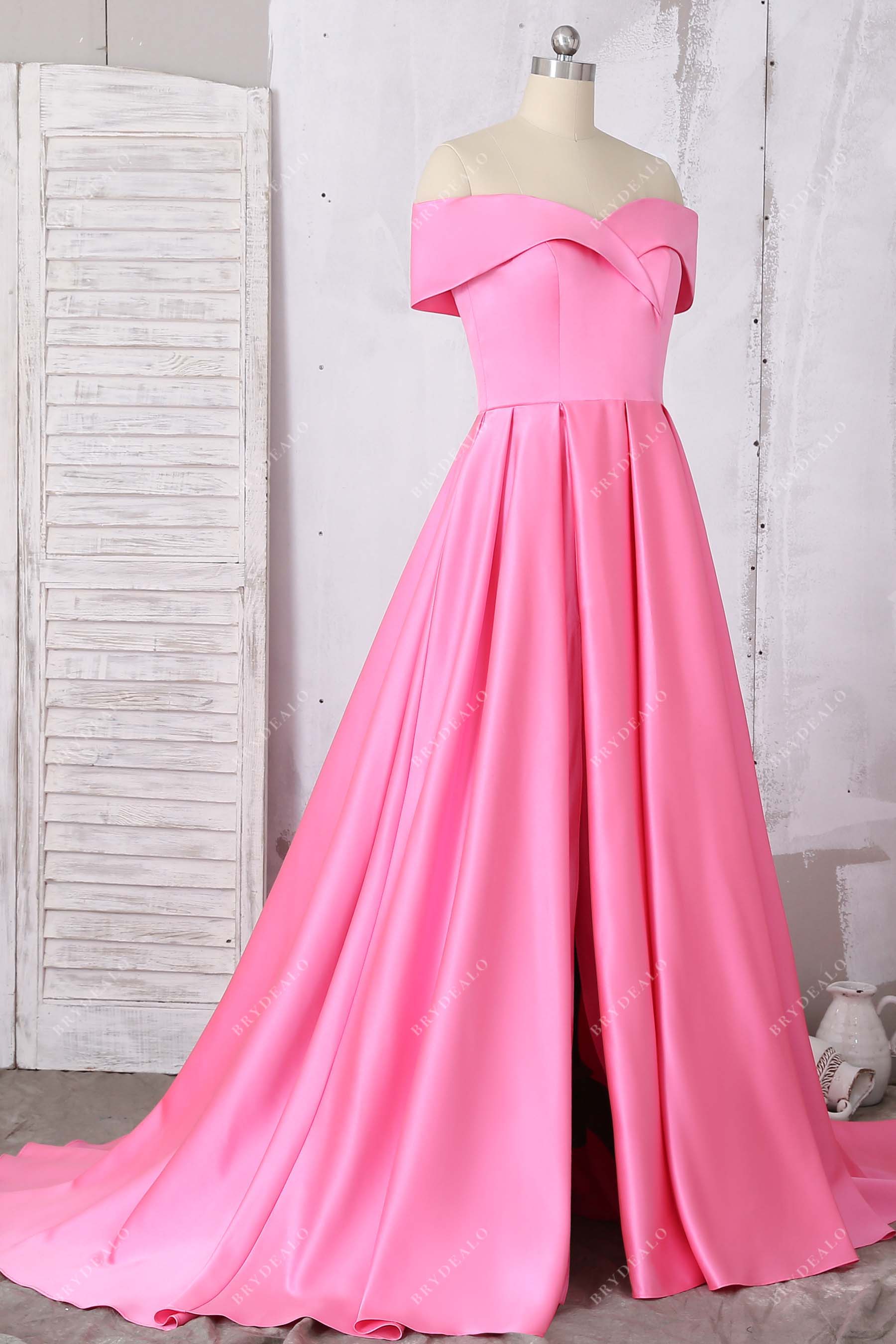 slit A-line dress