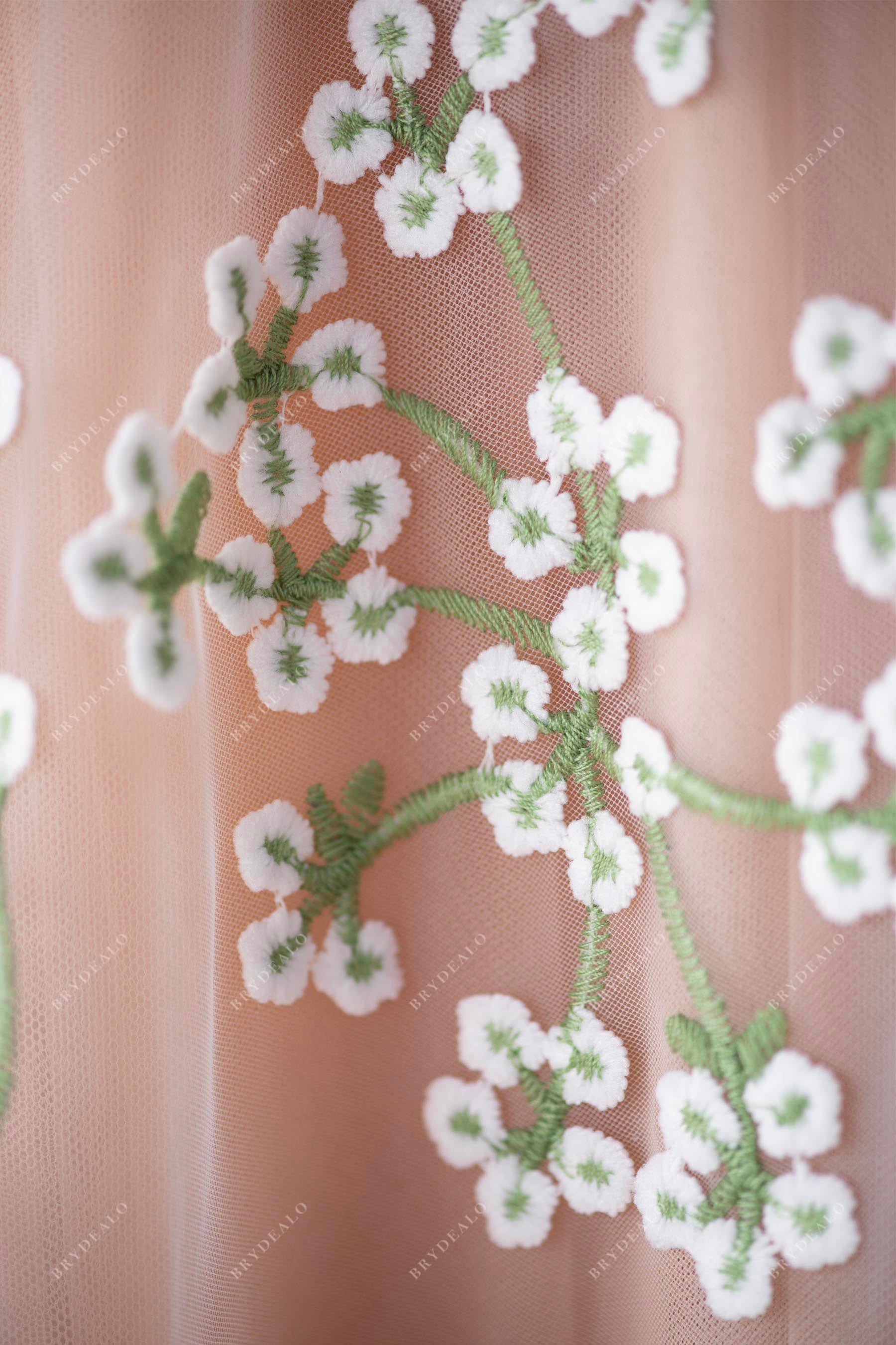 small flower lace fabric for formal apparels