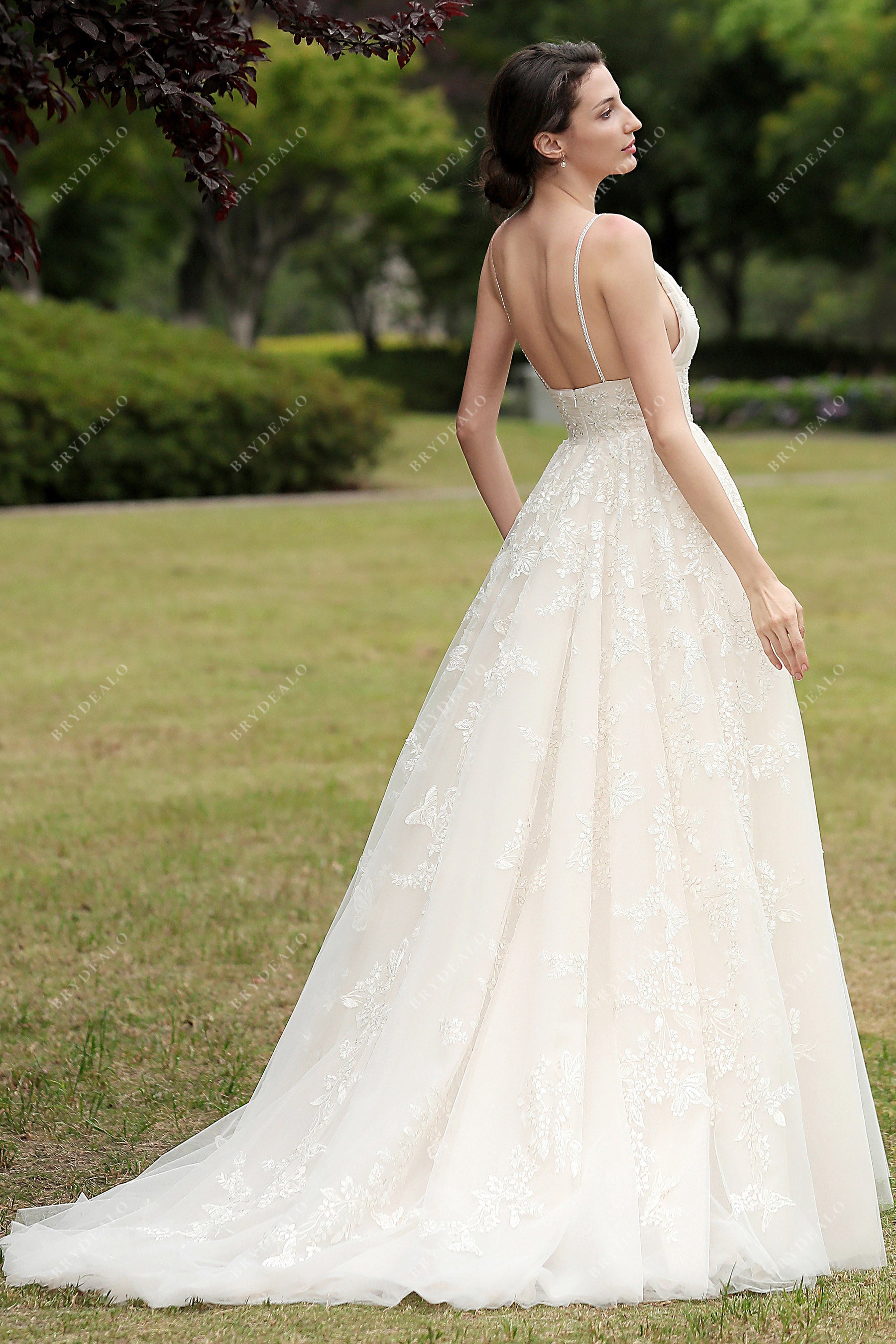  Floral A-line Wedding Dress