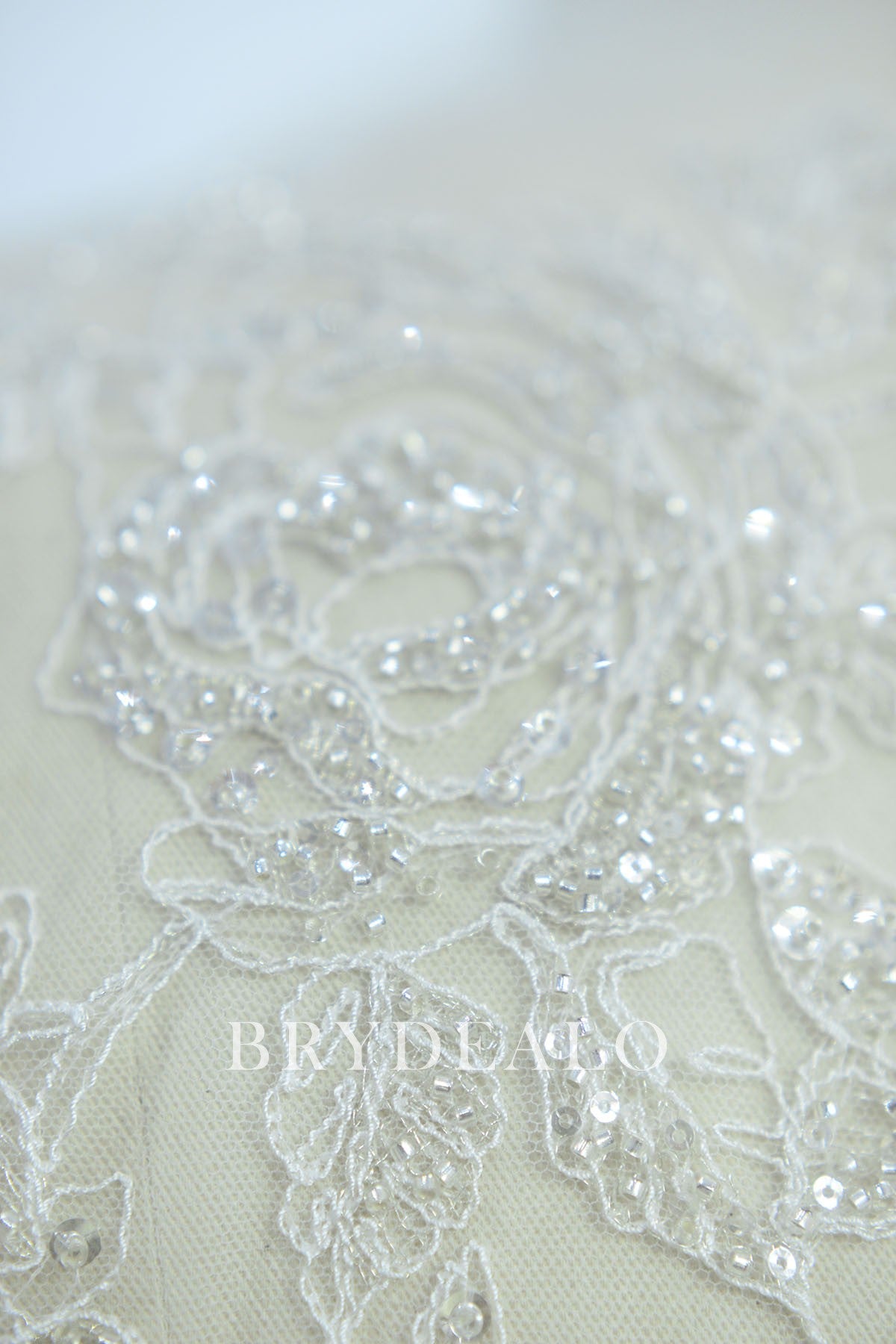 Sparkling Sequined Leaf Designer Lace