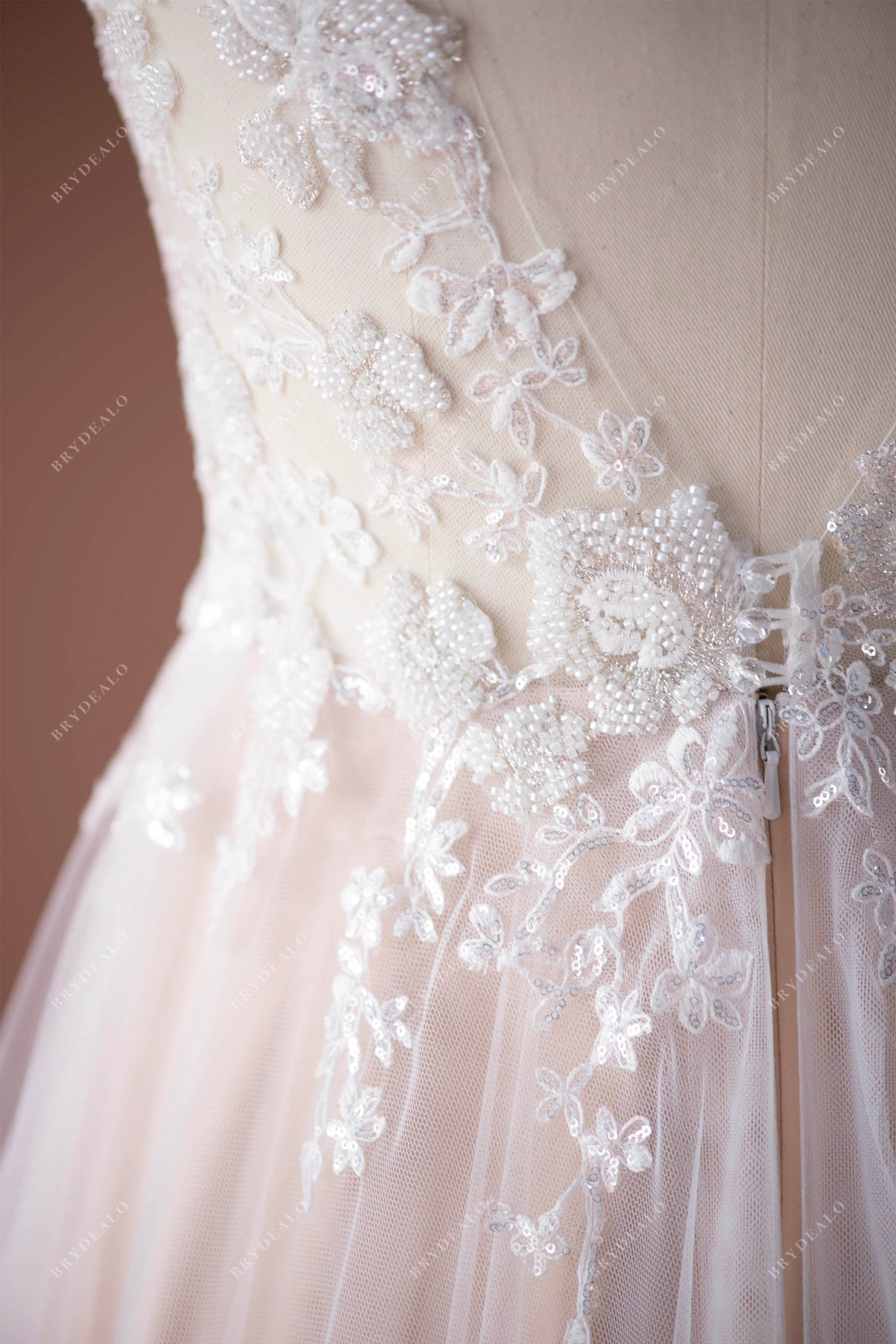 sparkly beaded lace