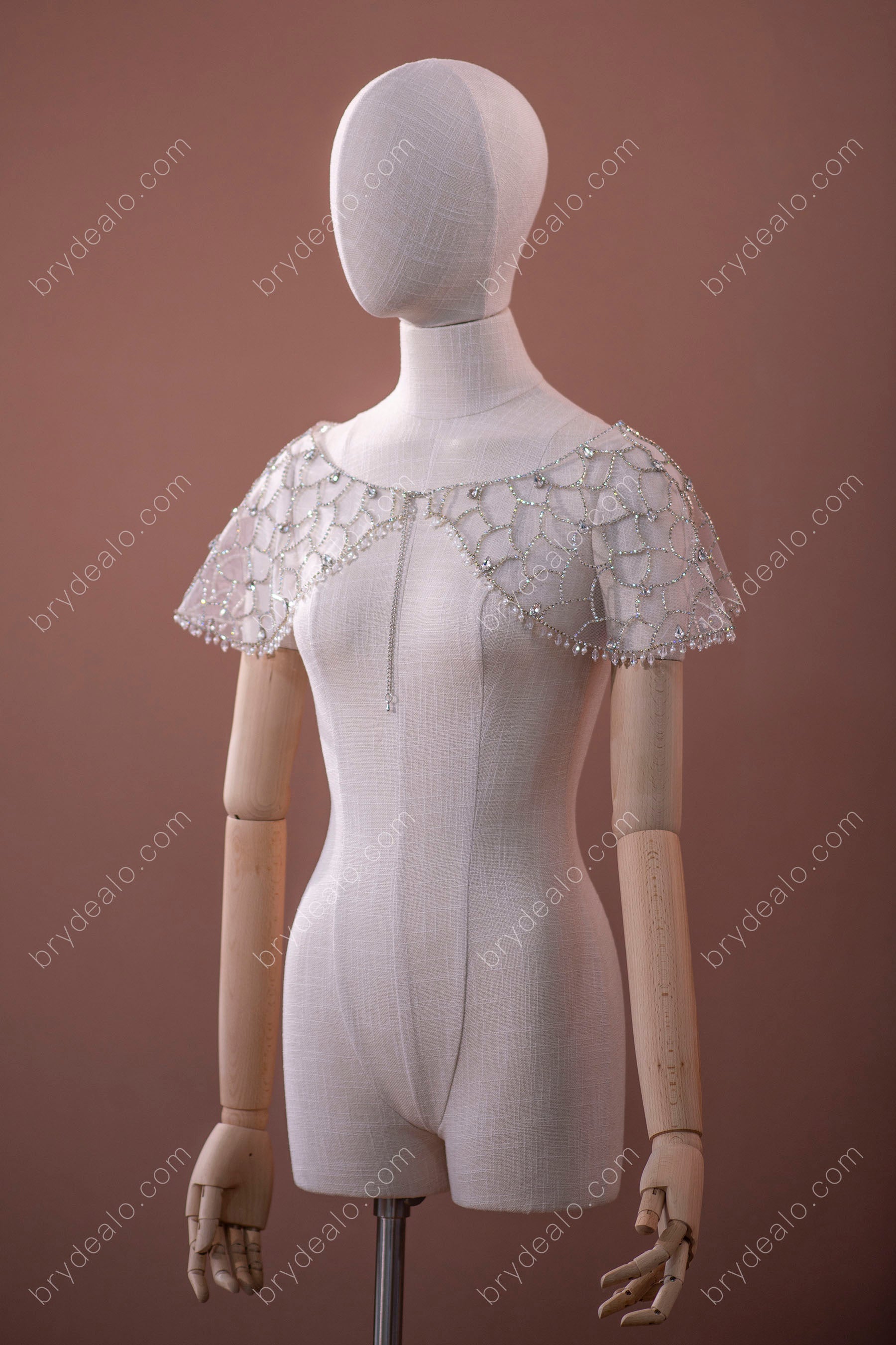 Crystals Rhinestones Bridal Cape