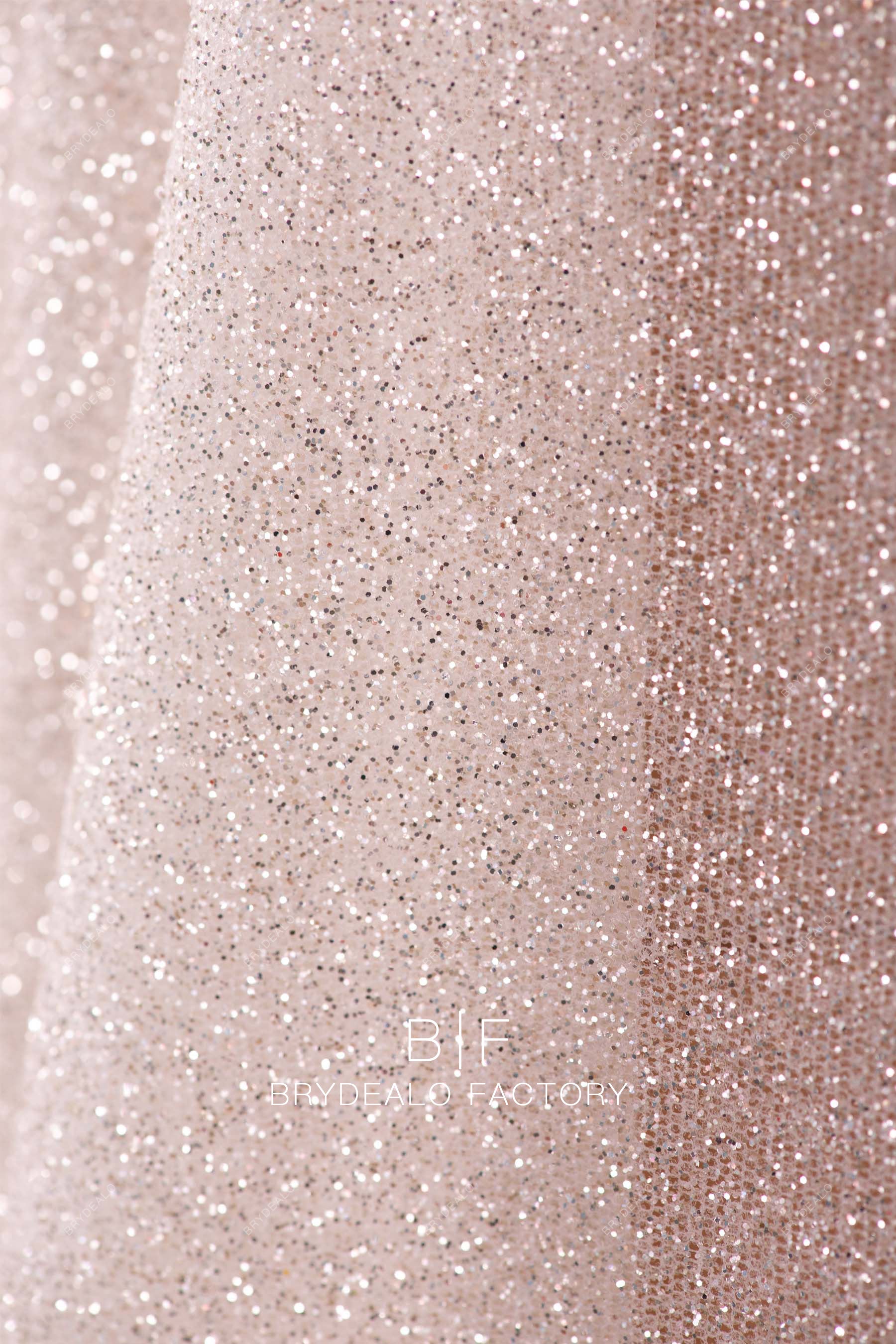 glitter tulle fabric for wedding dress Ivory Glitter Tulle Captivation