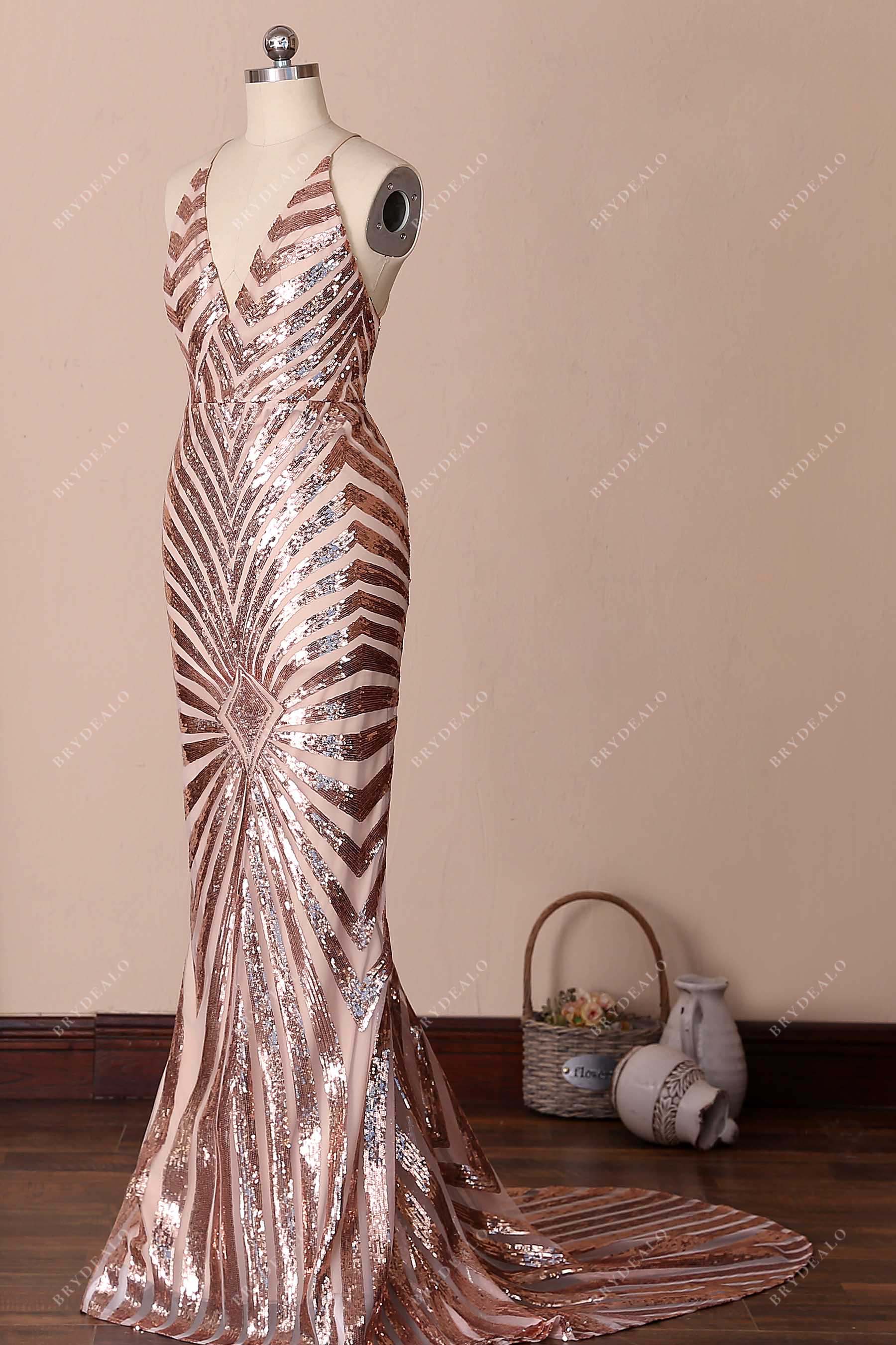 sparkly halter mermaid bombshell sequin prom gown
