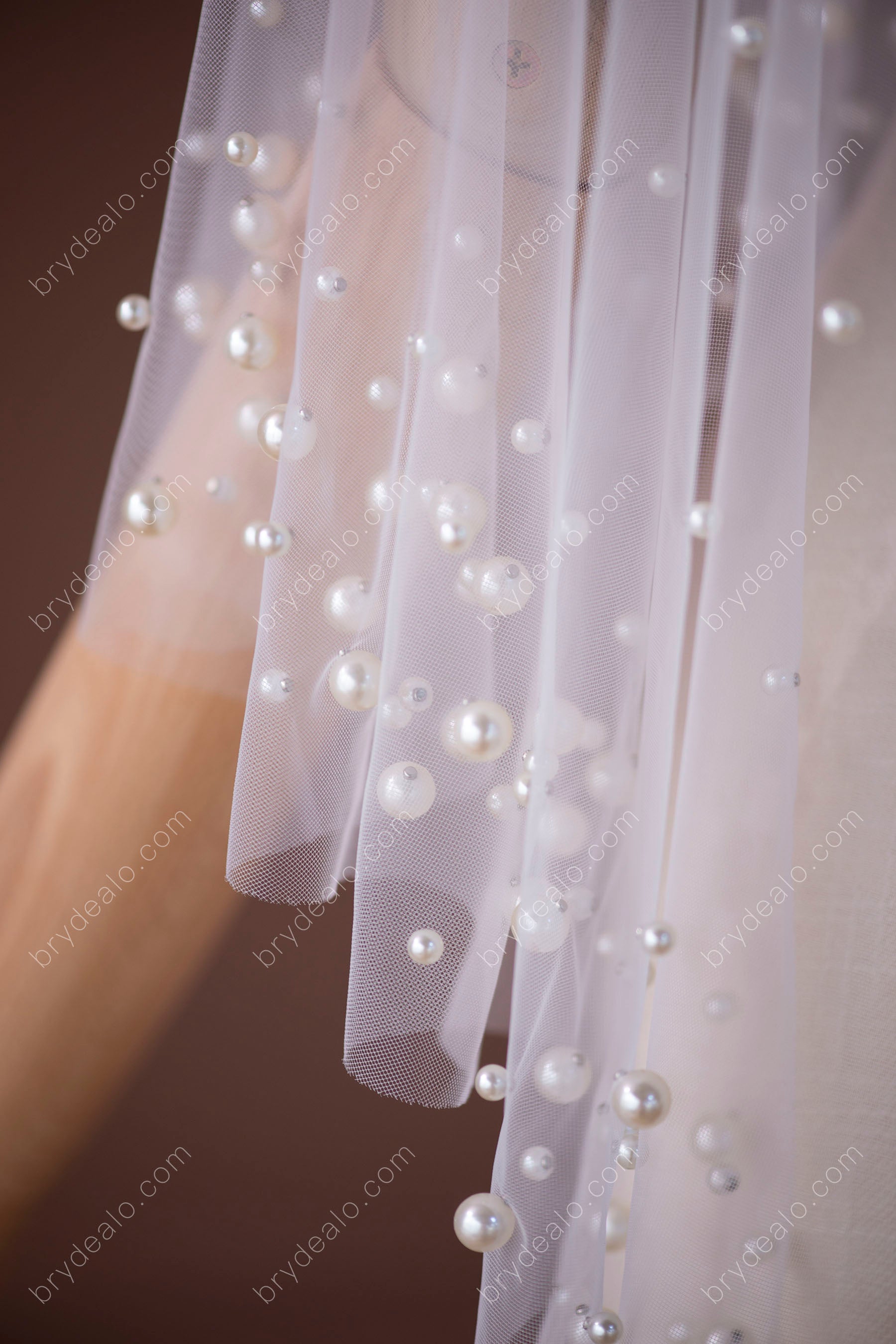 statement pearls veil