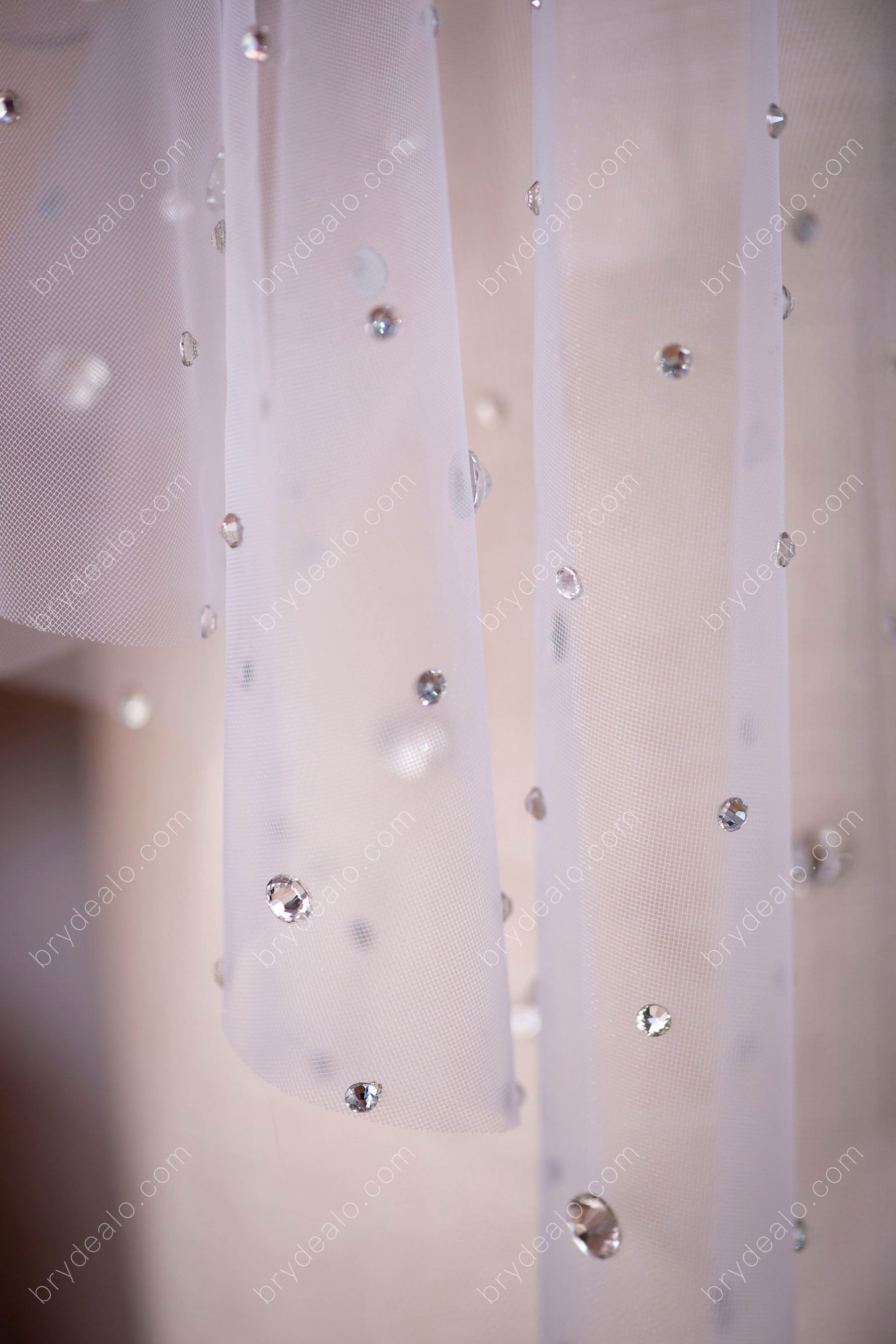 Rhinestones Tulle Bridal Cape Online for Wholesale