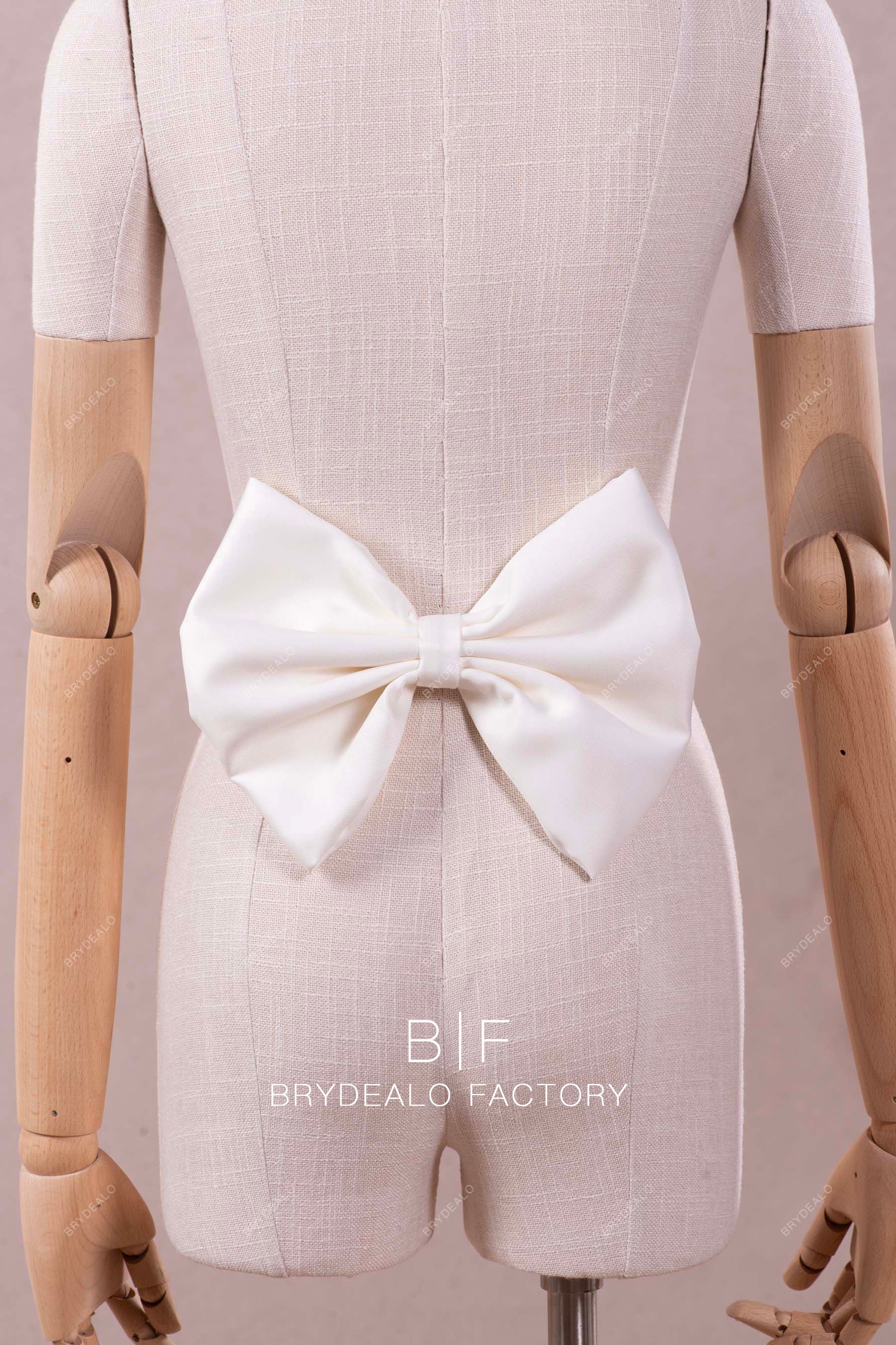 Lovely Ivory Mikado Bowknot