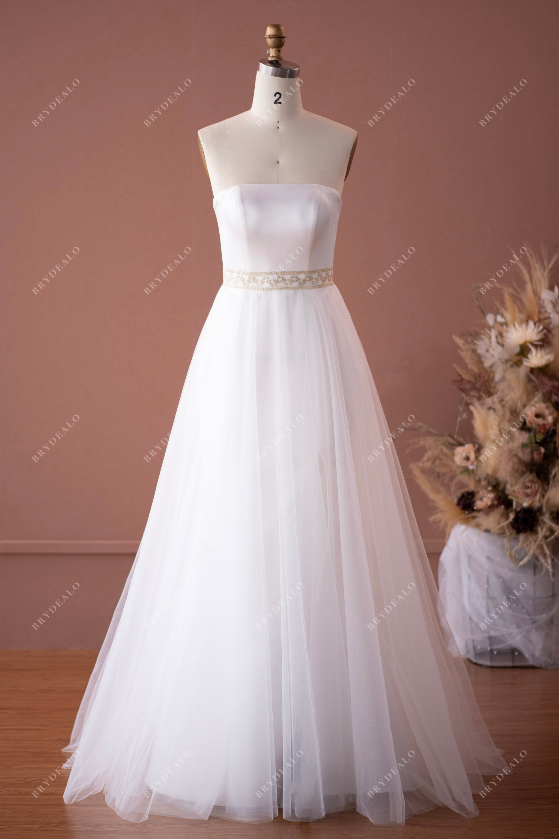 Pleated Straps Sweetheart Neck Ruffled Ballgown Bridal Dress Pleated Straps Sweetheart Neck Ruffled Ballgown Bridal Dress