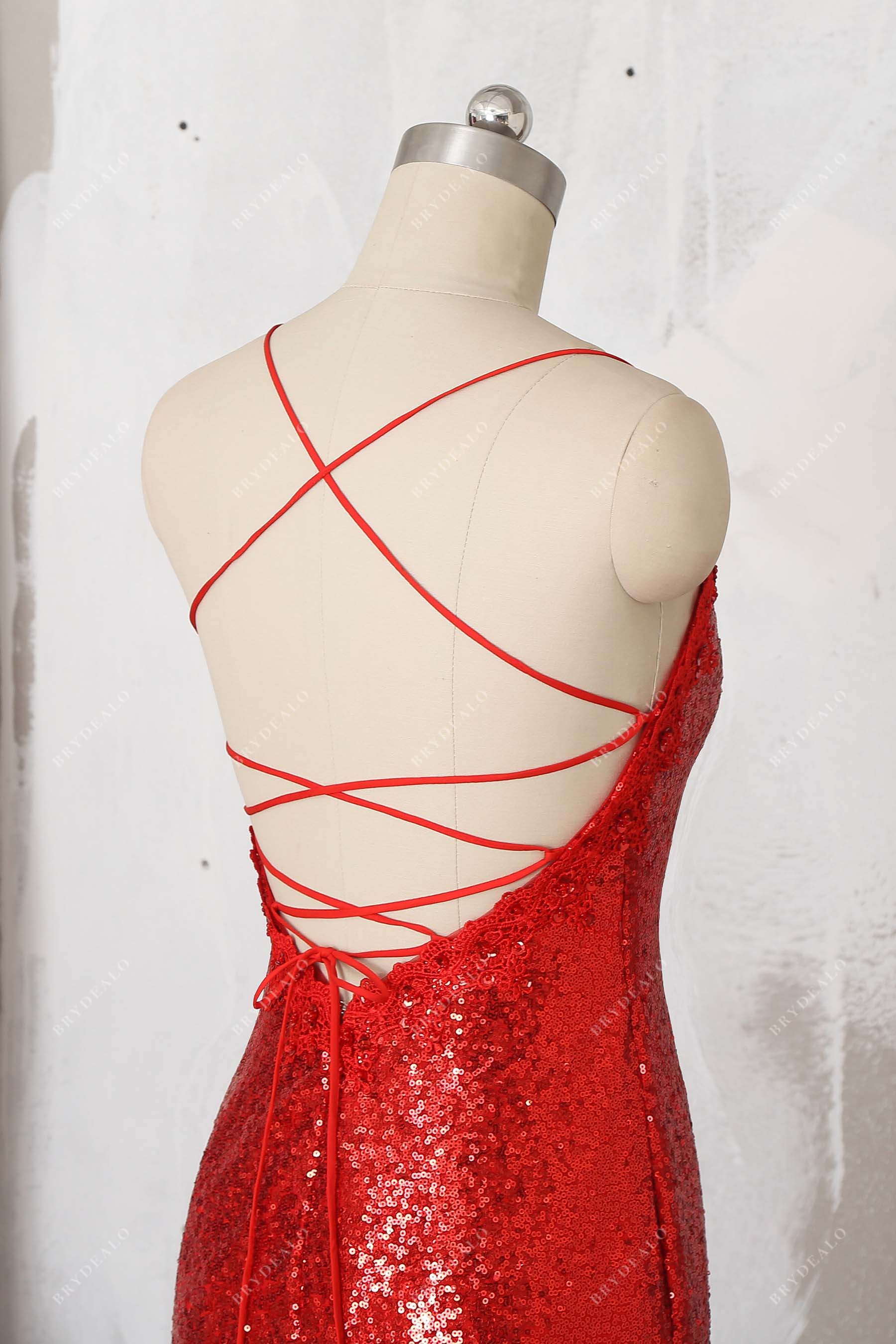 strappy back sexy prom dress