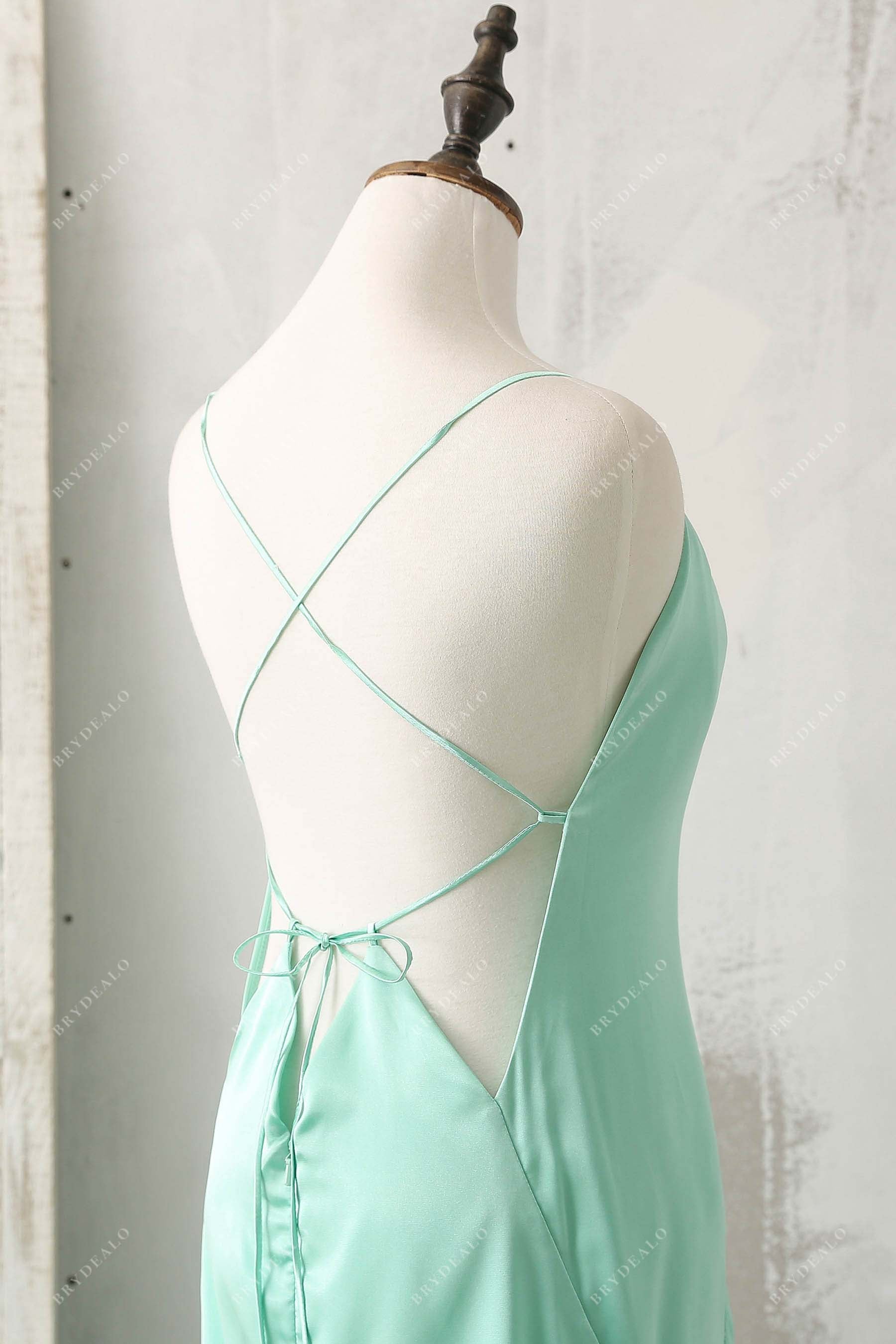 strappy open back dress