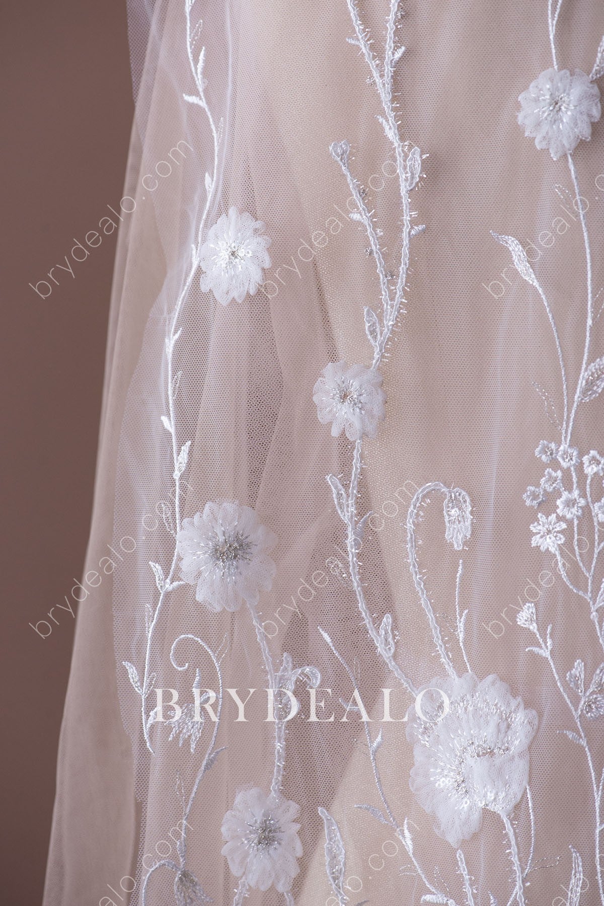 Flowers Vine Bridal Lace Fabric