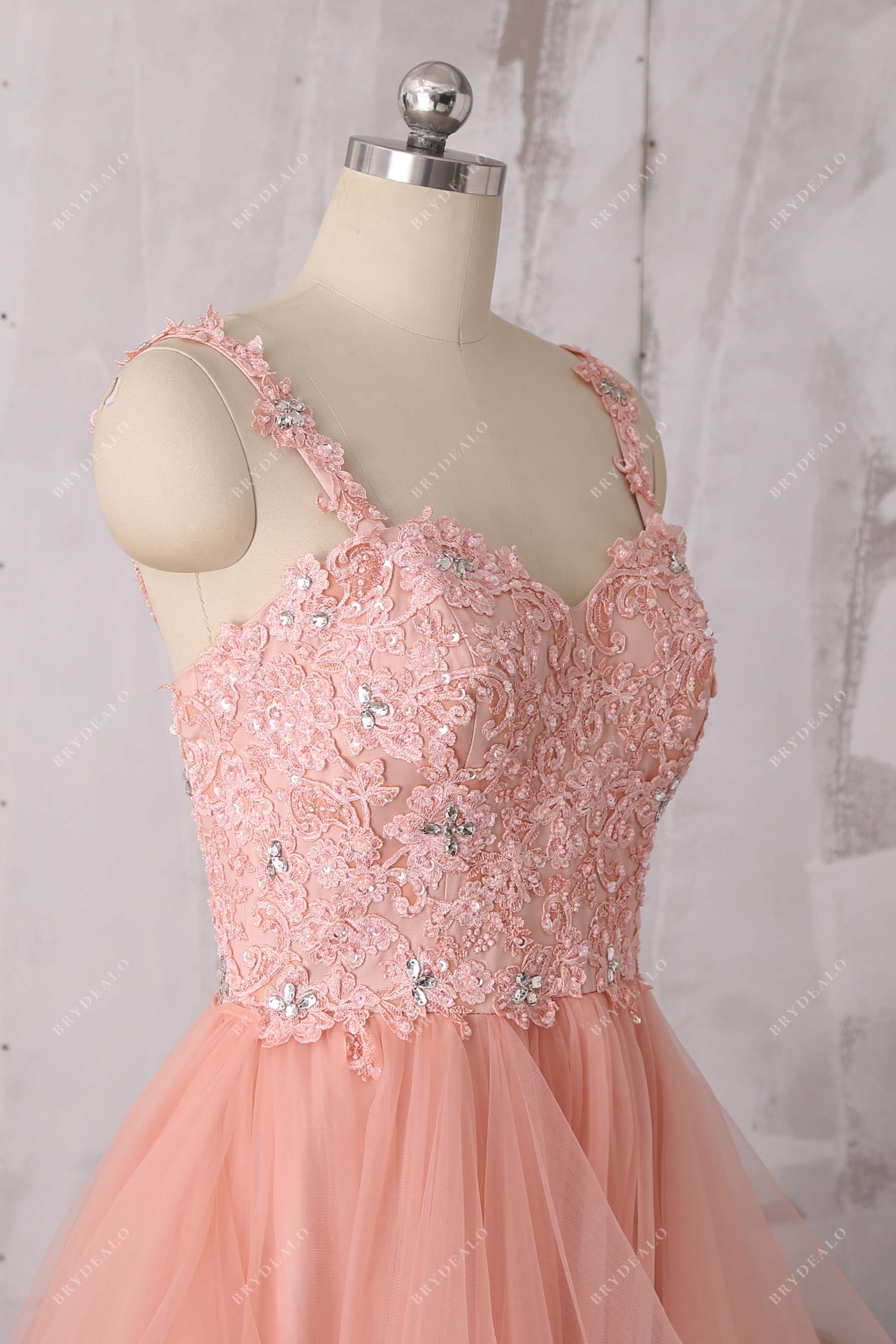 sweetheart neck lace prom dress