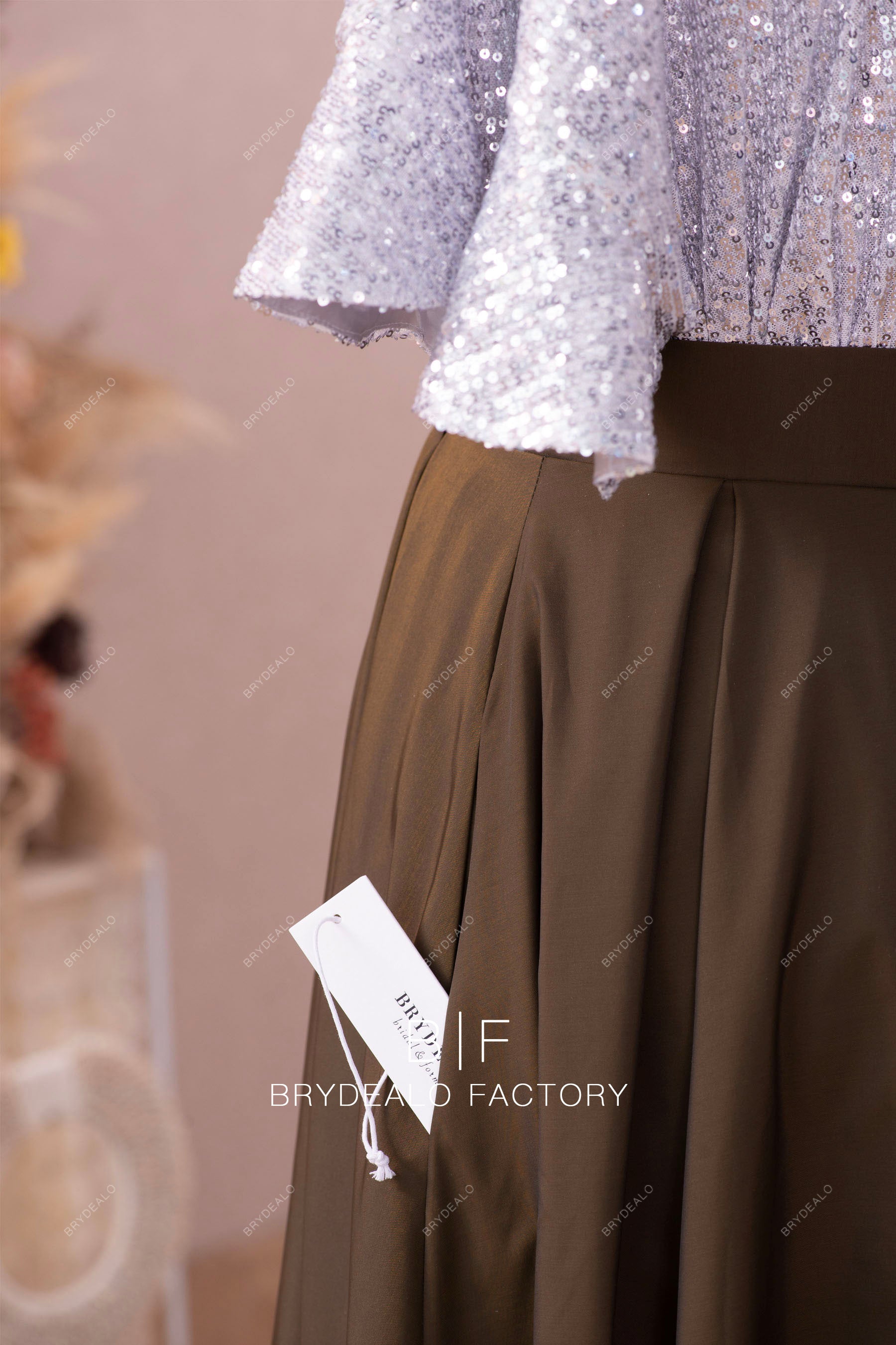 taffeta silver sequin mother of the bride dress