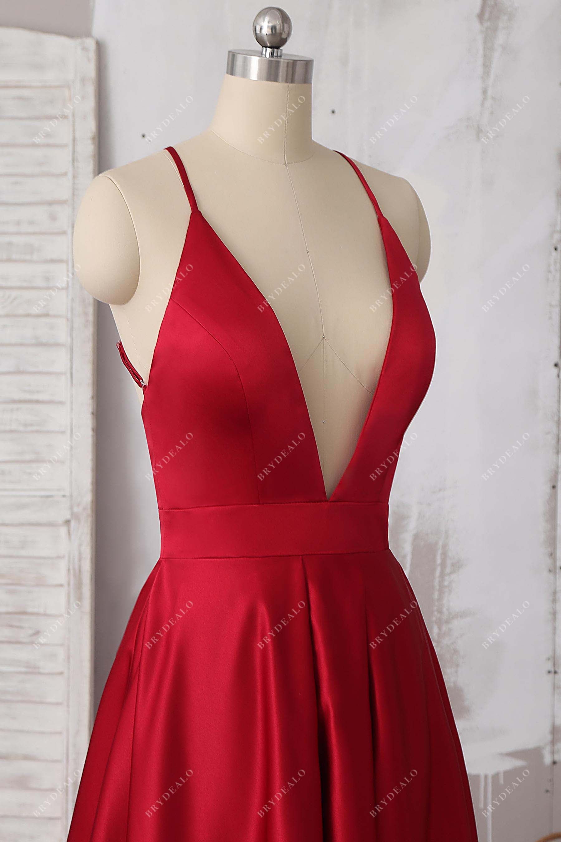 thin straps prom dress
