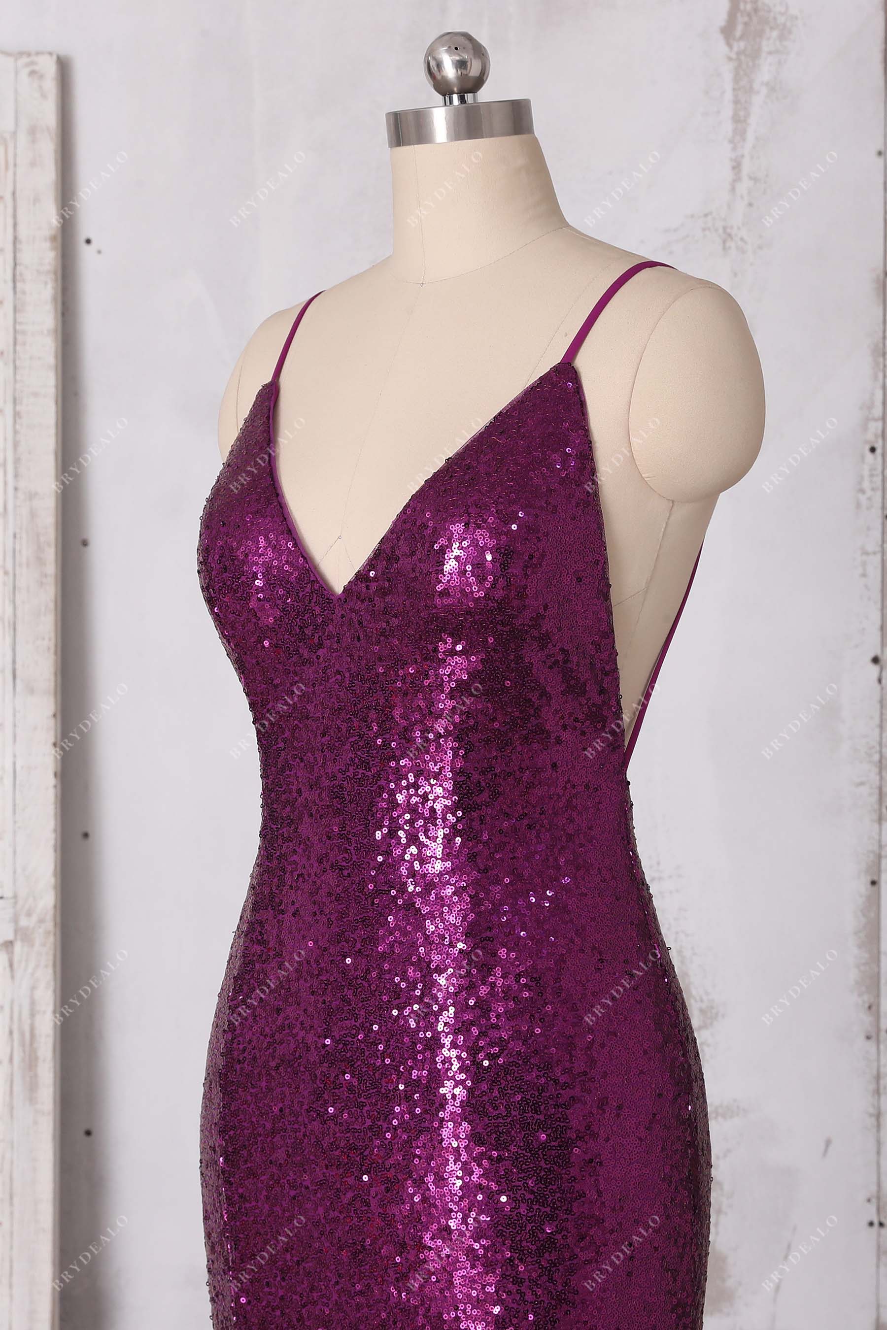 thin straps sleeveless prom gown