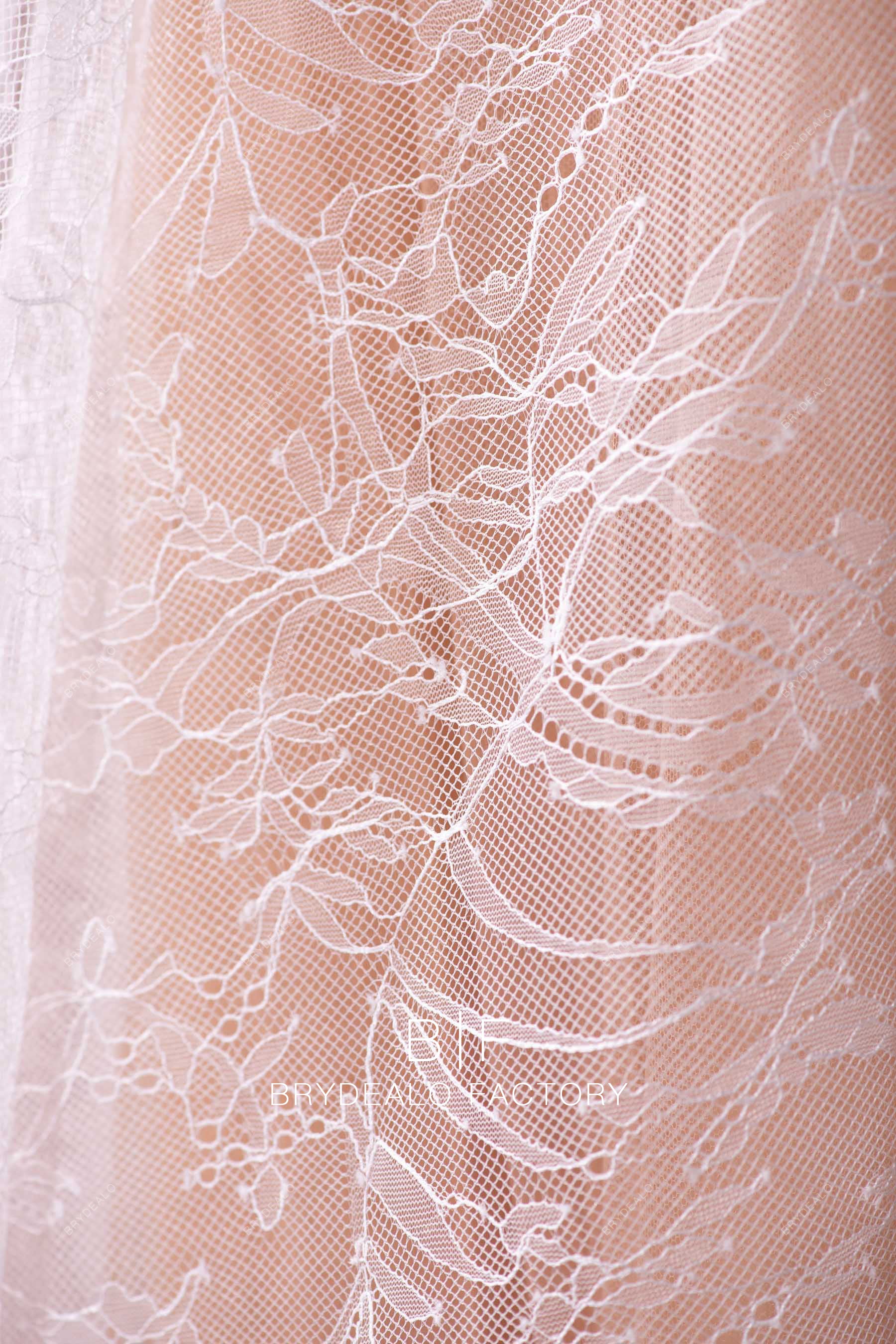 tiny leaf pattern lace fabric