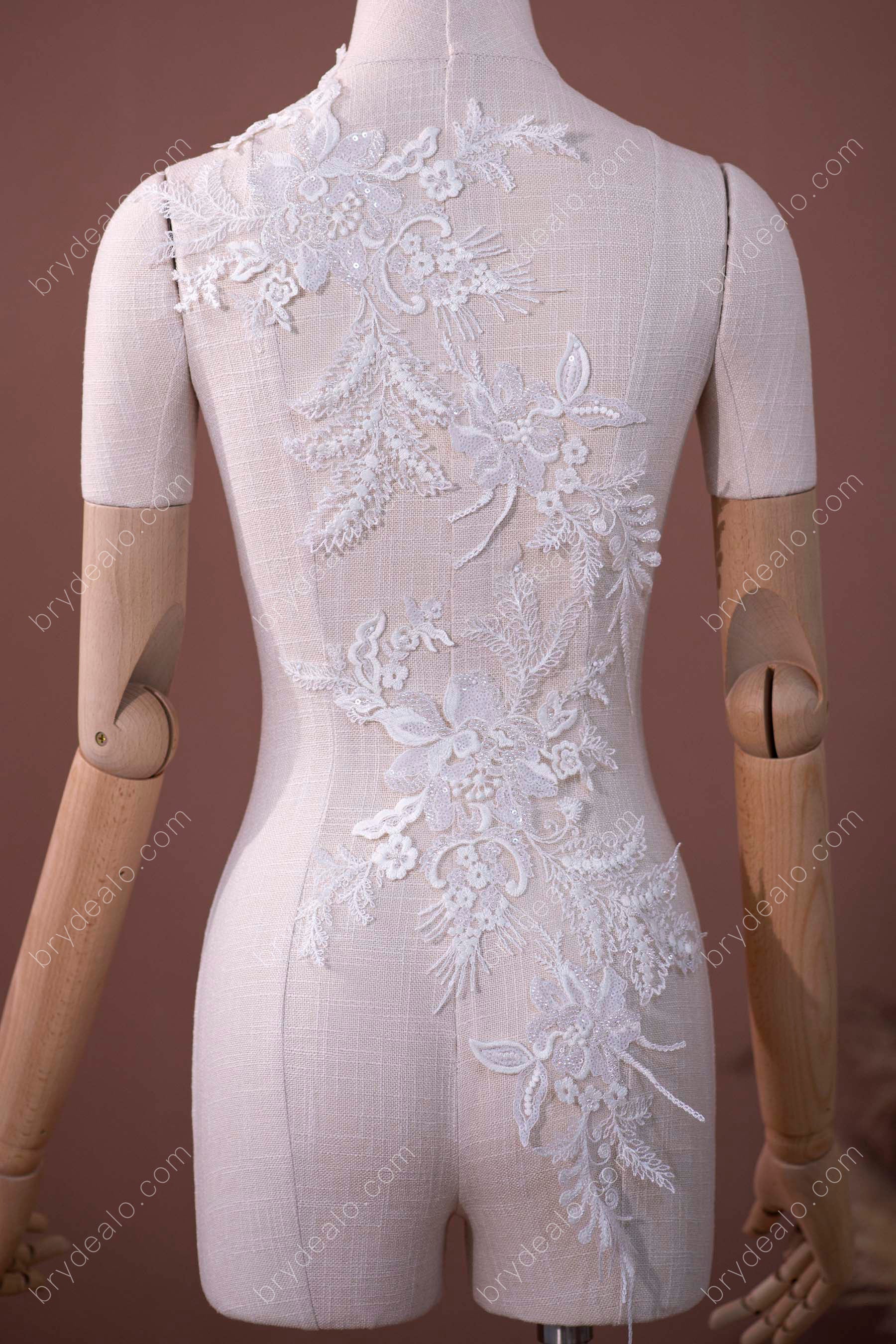 Trendy Beaded Lace Applique for Wholesale