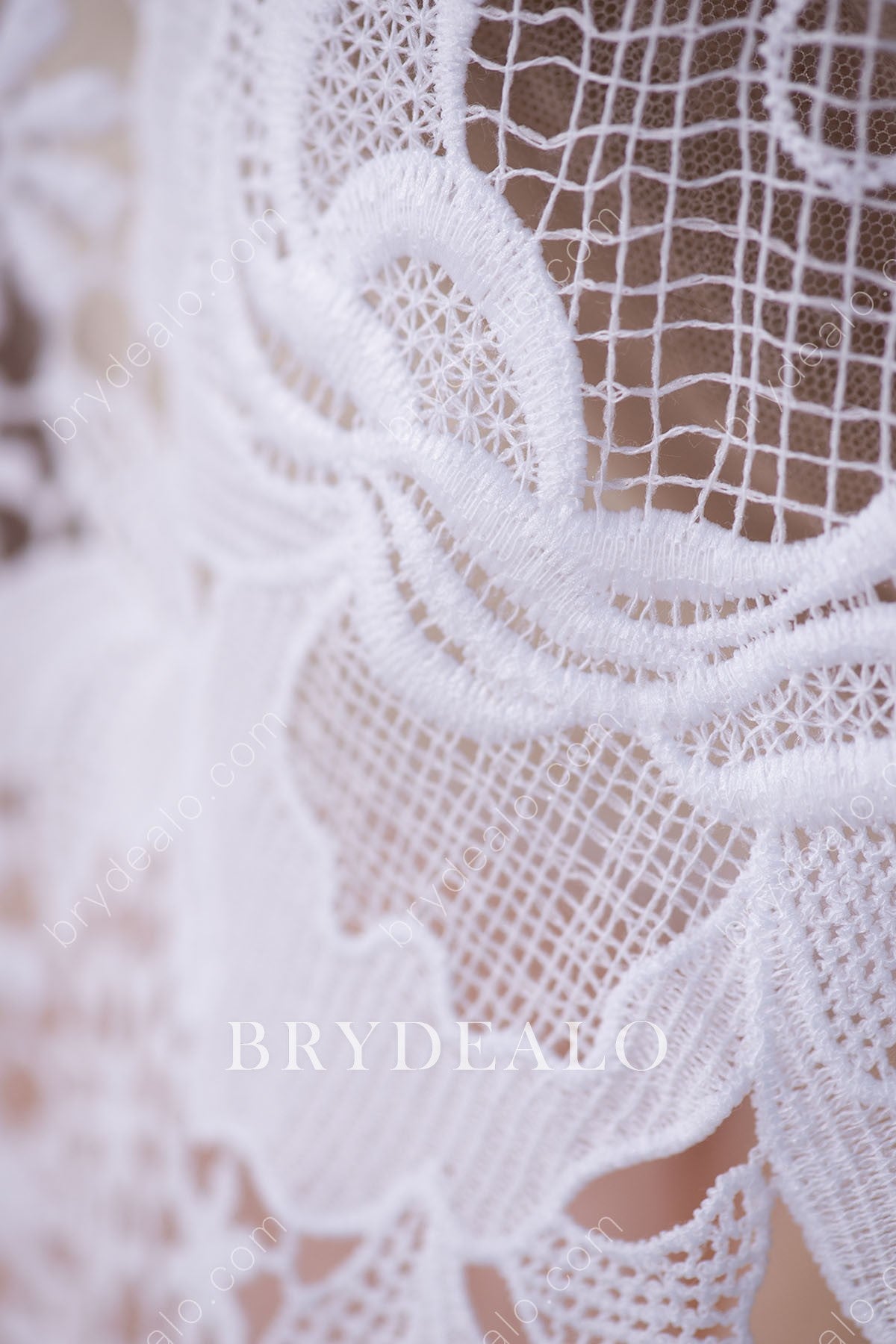 Trendy Wild Flower Crochet Bridal Lace Fabric Online