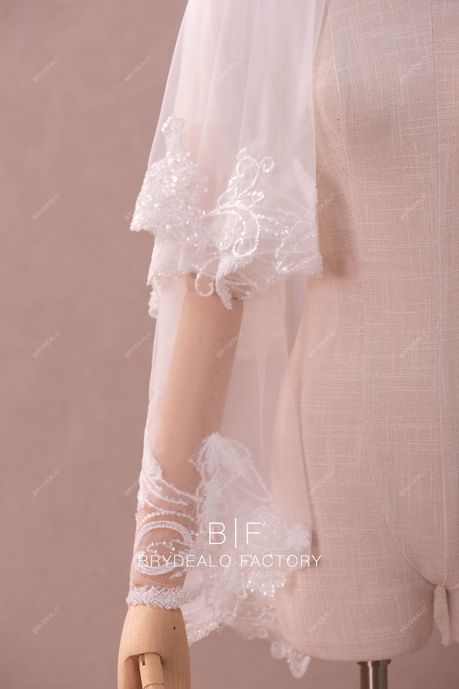 two-tier lace veil