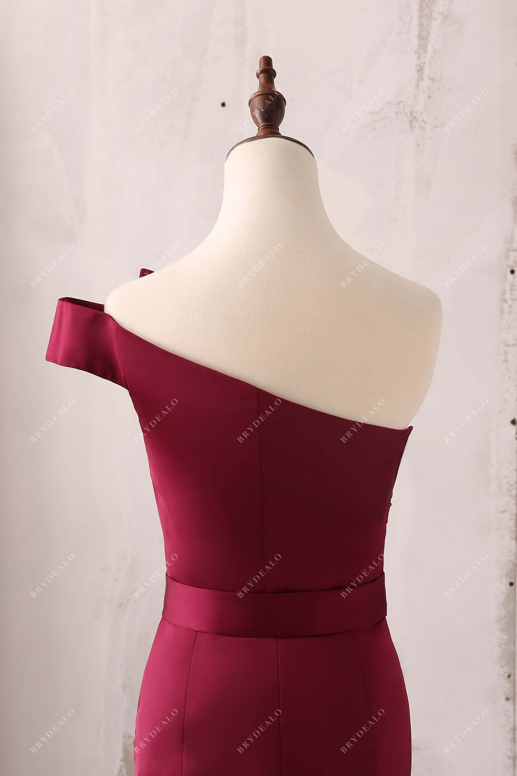 unique one shoulder prom gown