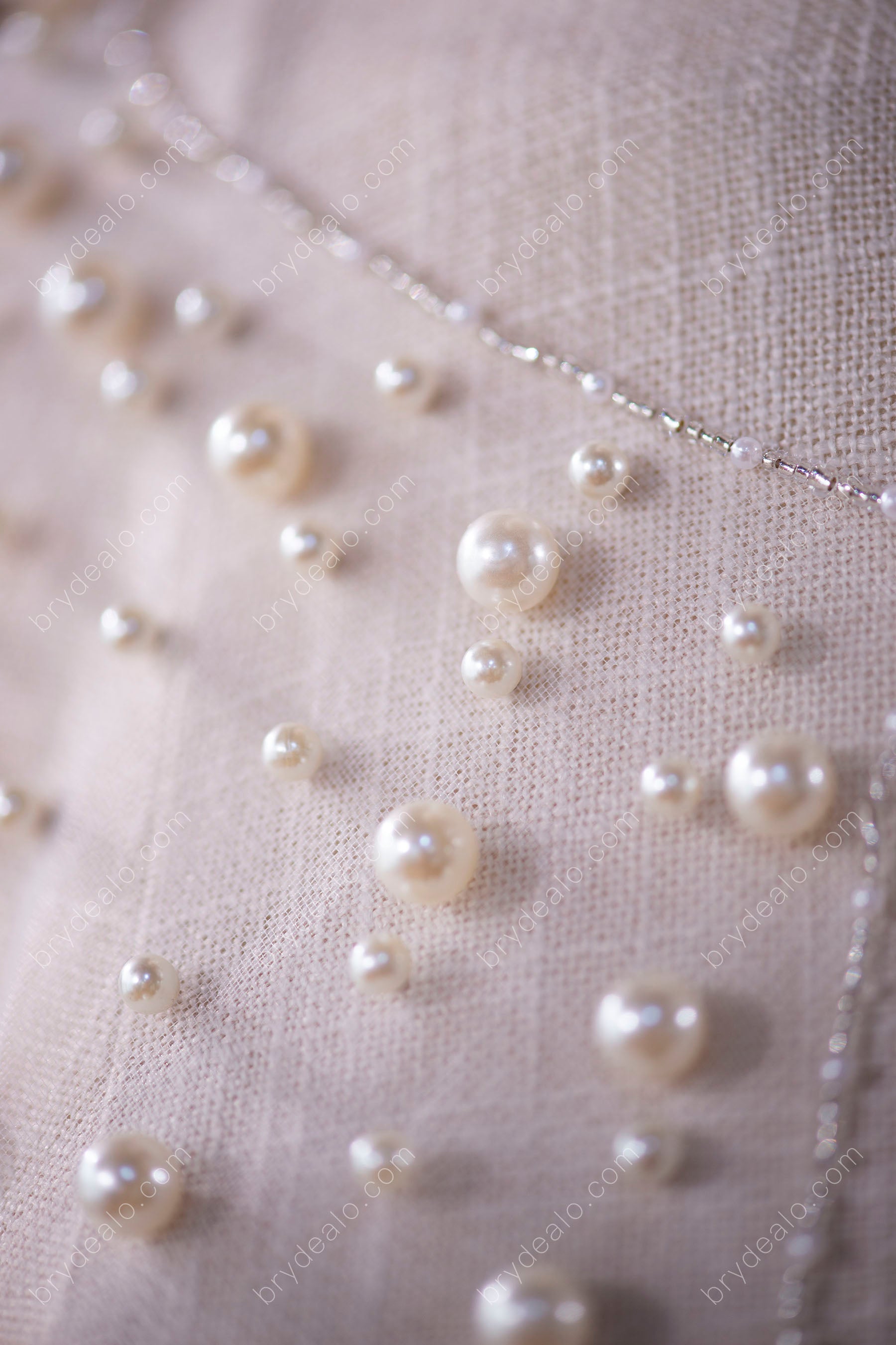 delicate pearls beading cape