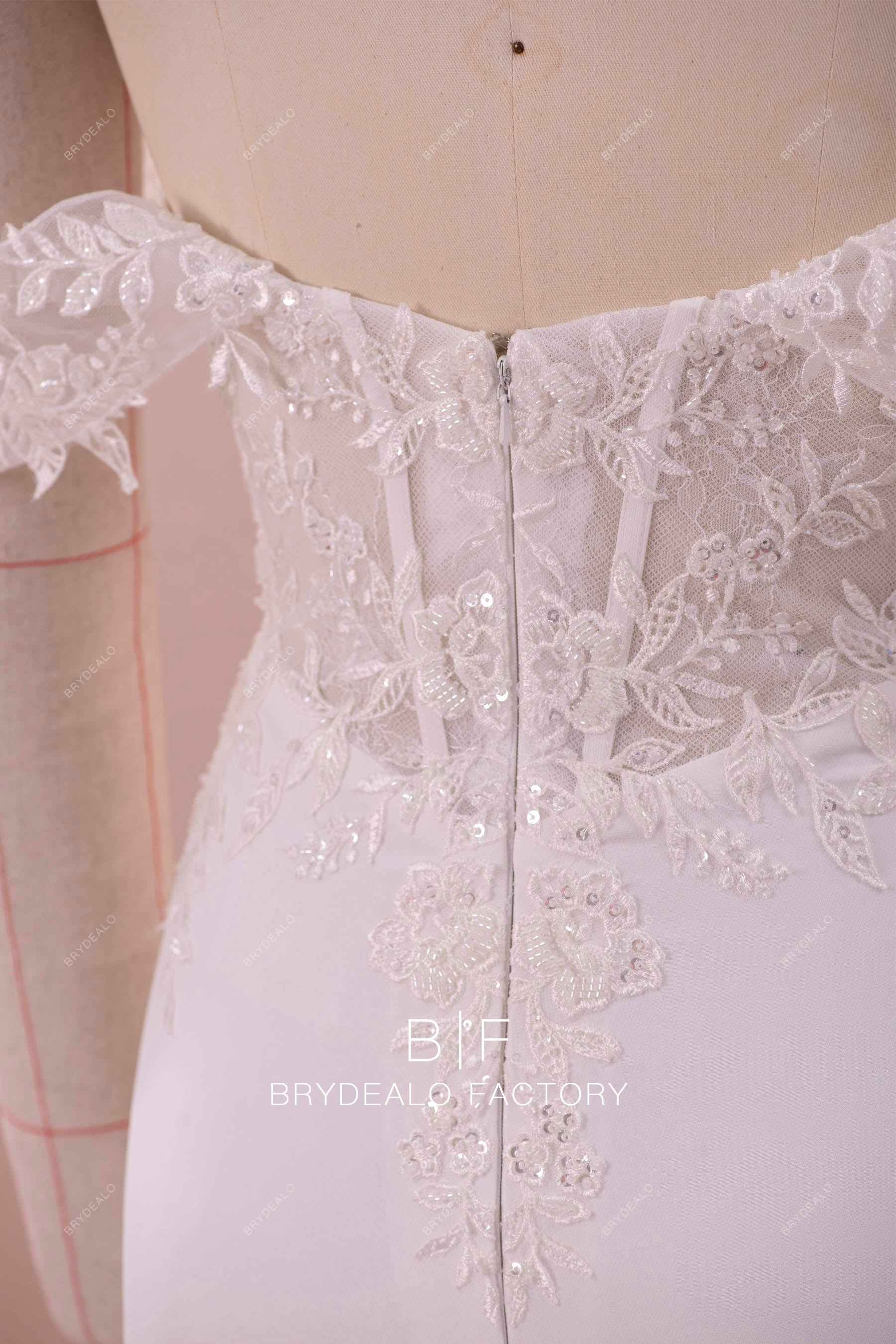visible boning corset wedding dress
