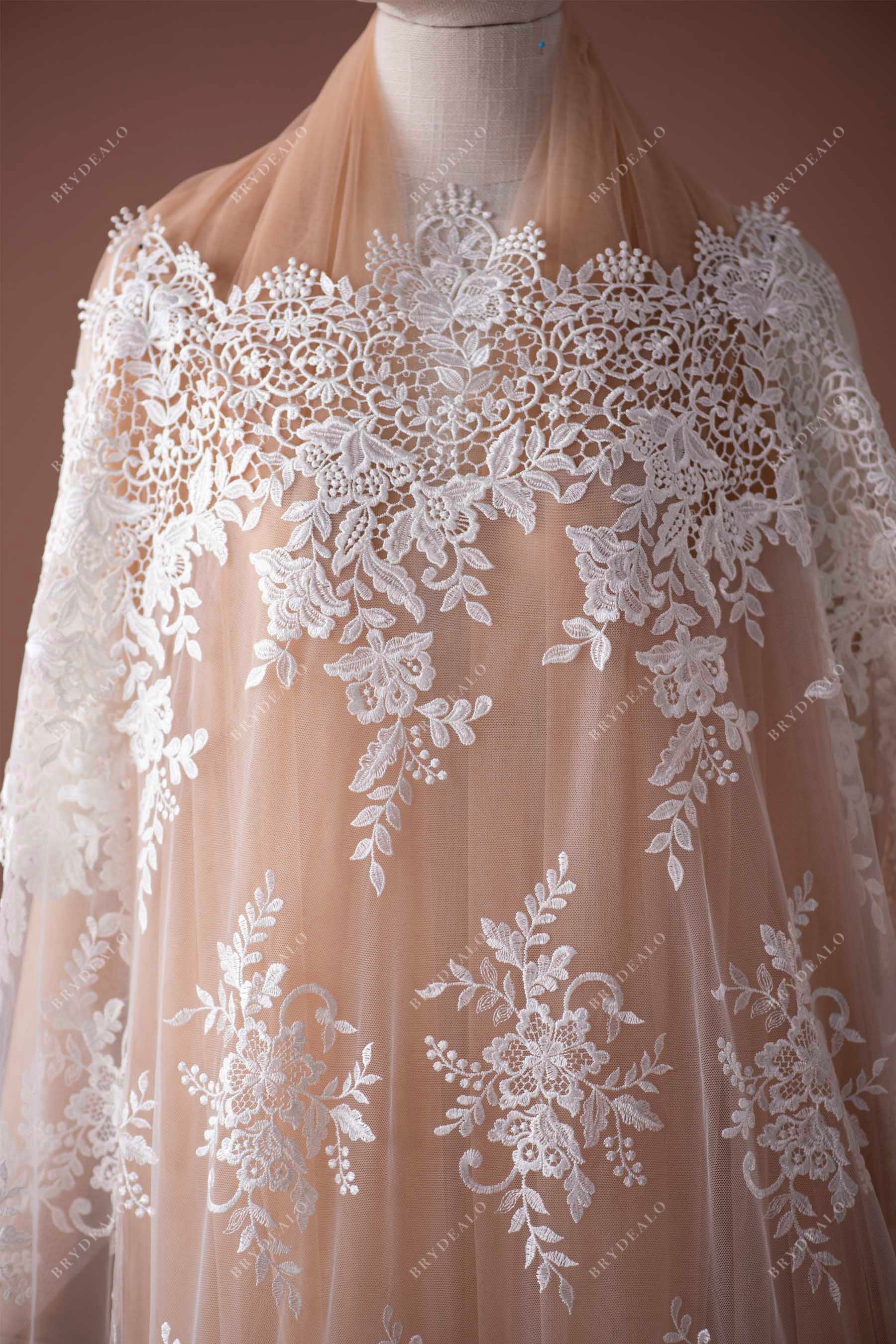 Wholesale Embroidery Chemical Flower Lace Fabric
