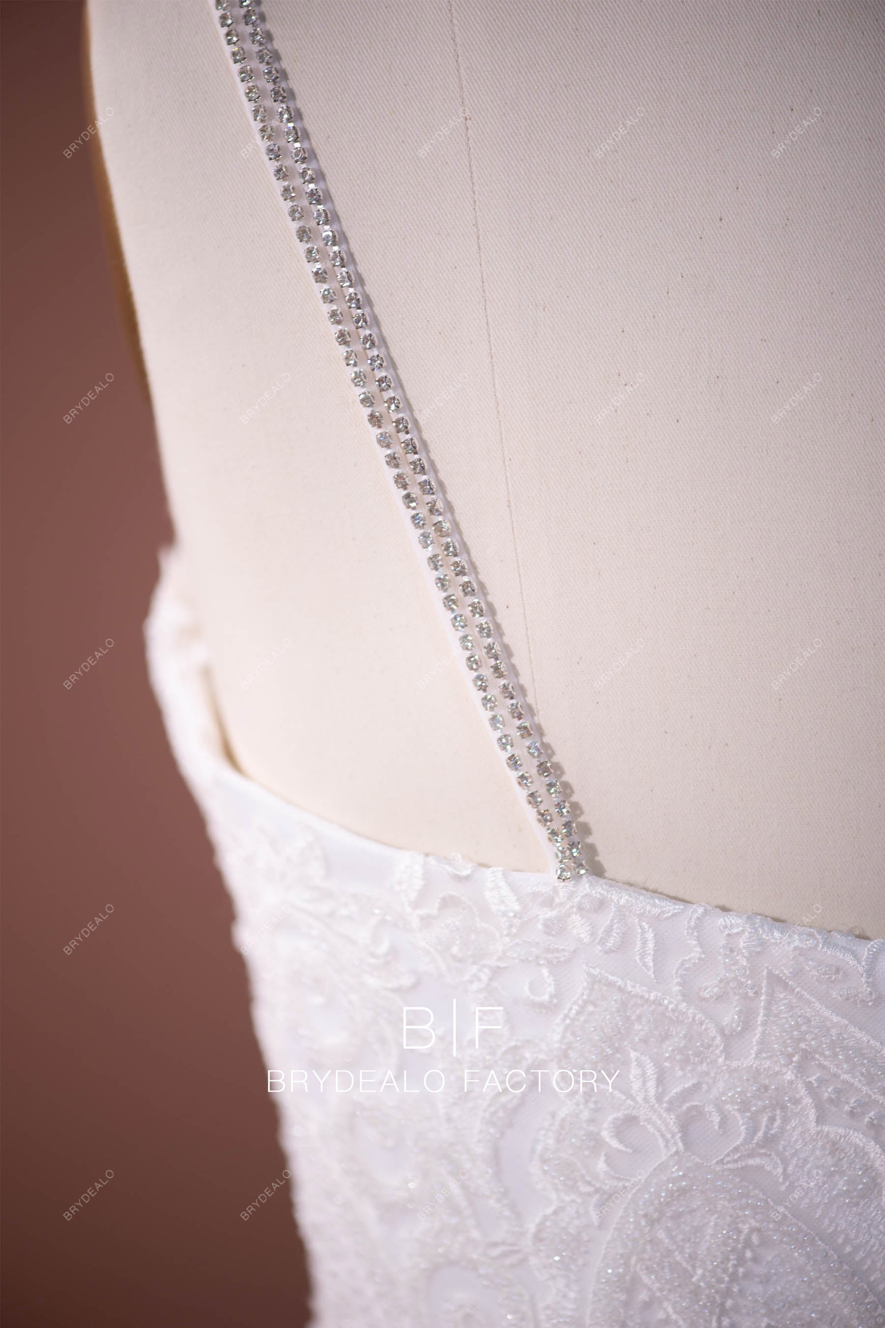 wedding gown rhinestone straps