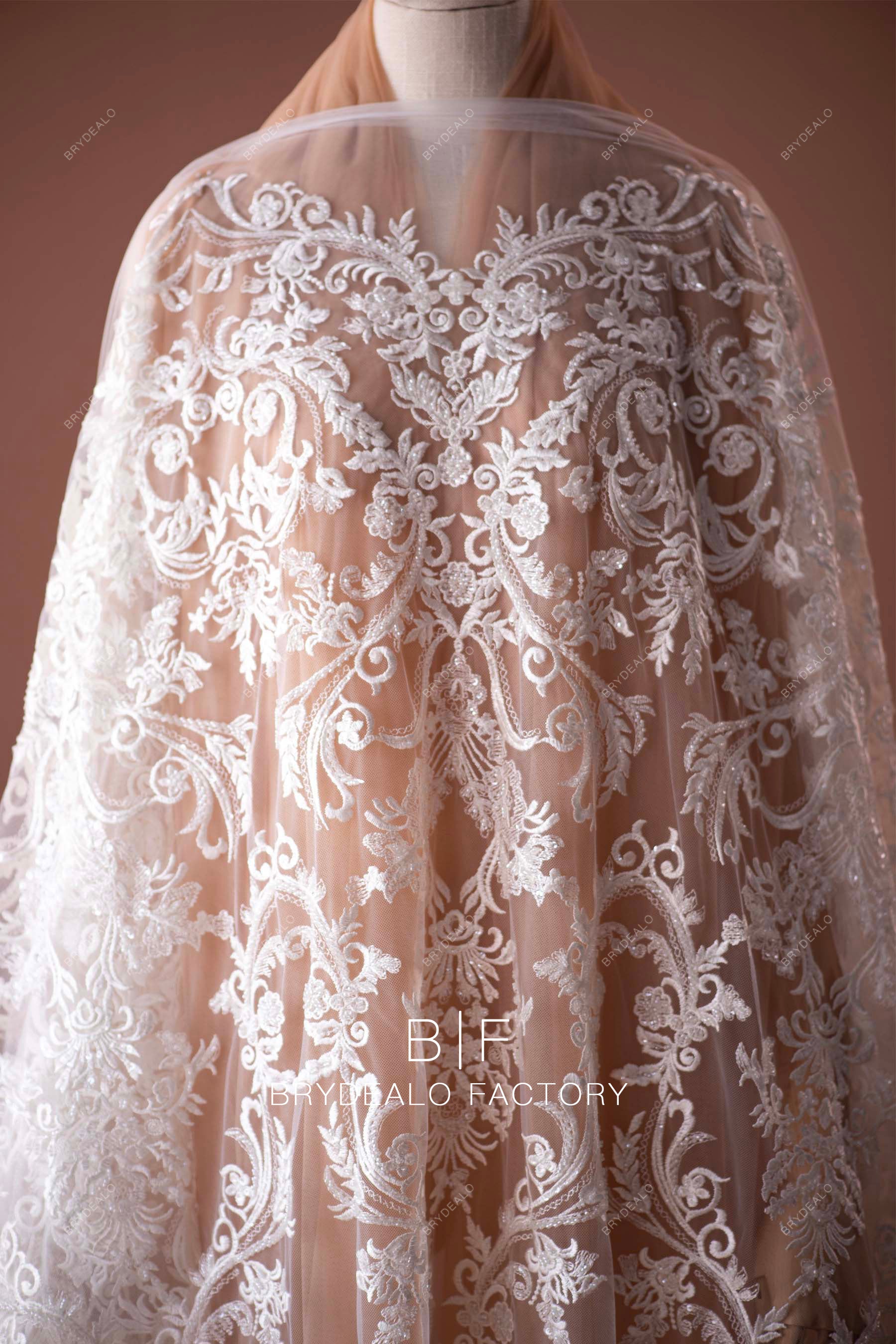 wholesale abstract pattern bridal lace fabric