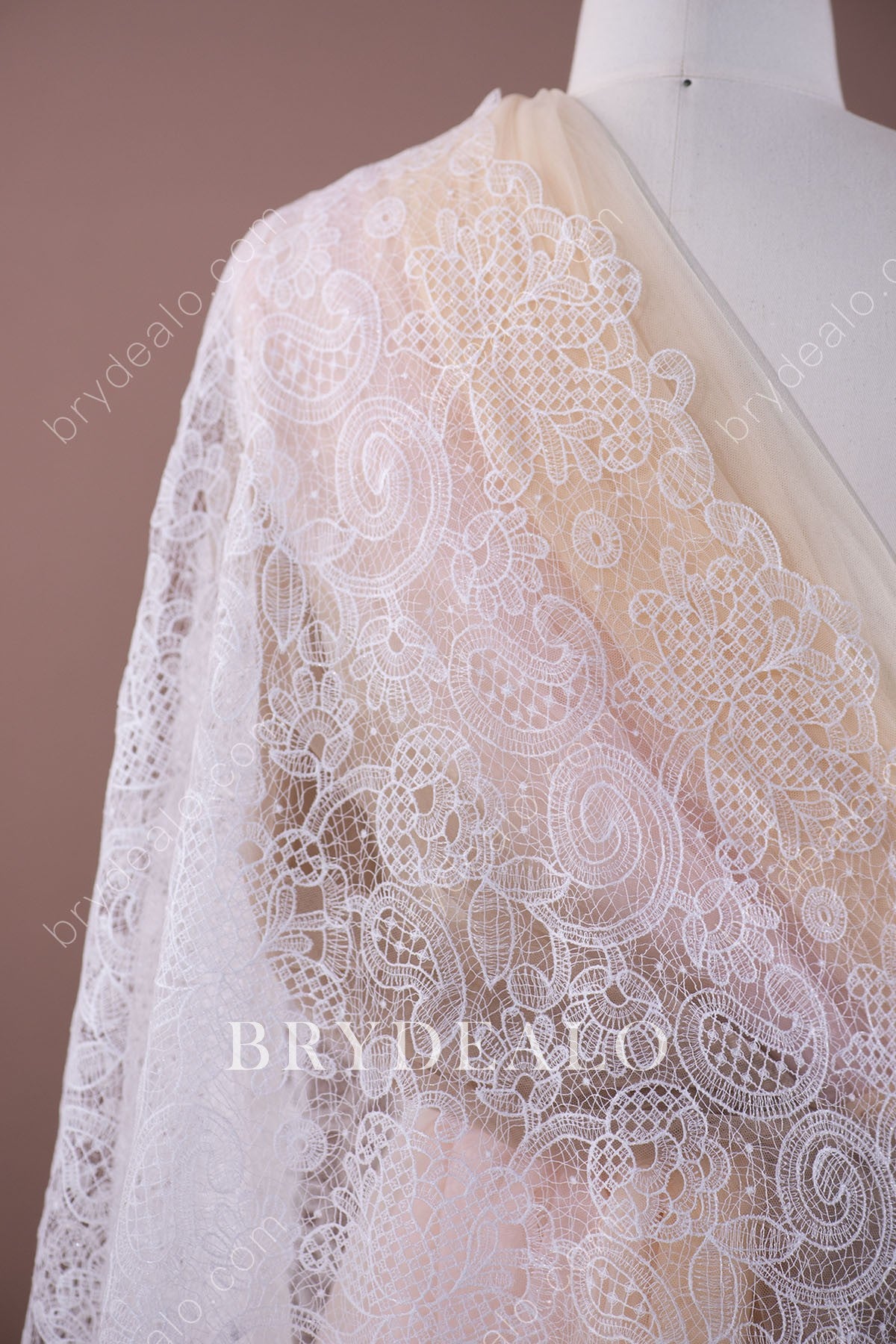 High Quality Abstract Pattern Crochet Lace Fabric